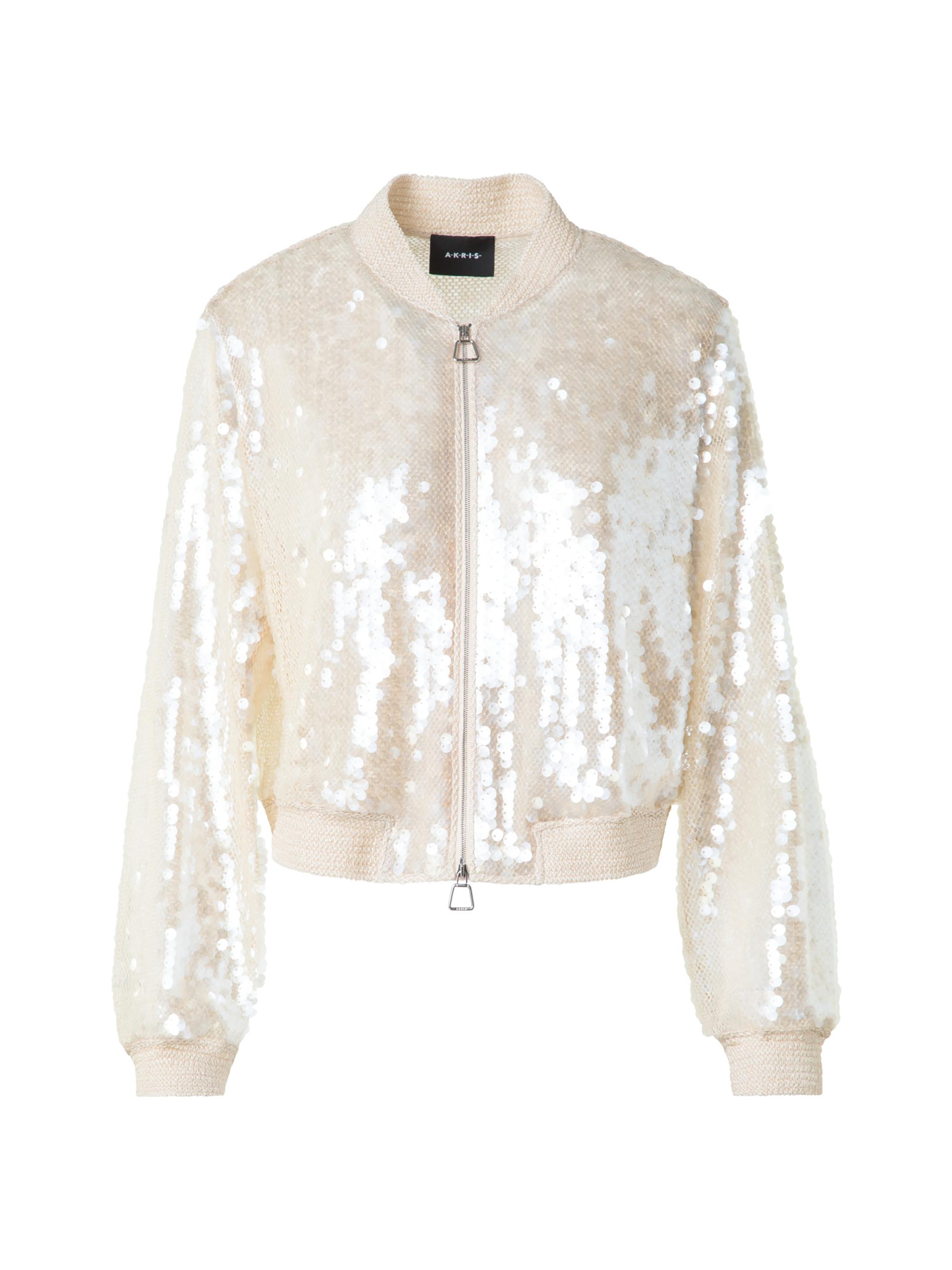 Akris Women's Taide Sequined Blouson Jacket - Greige