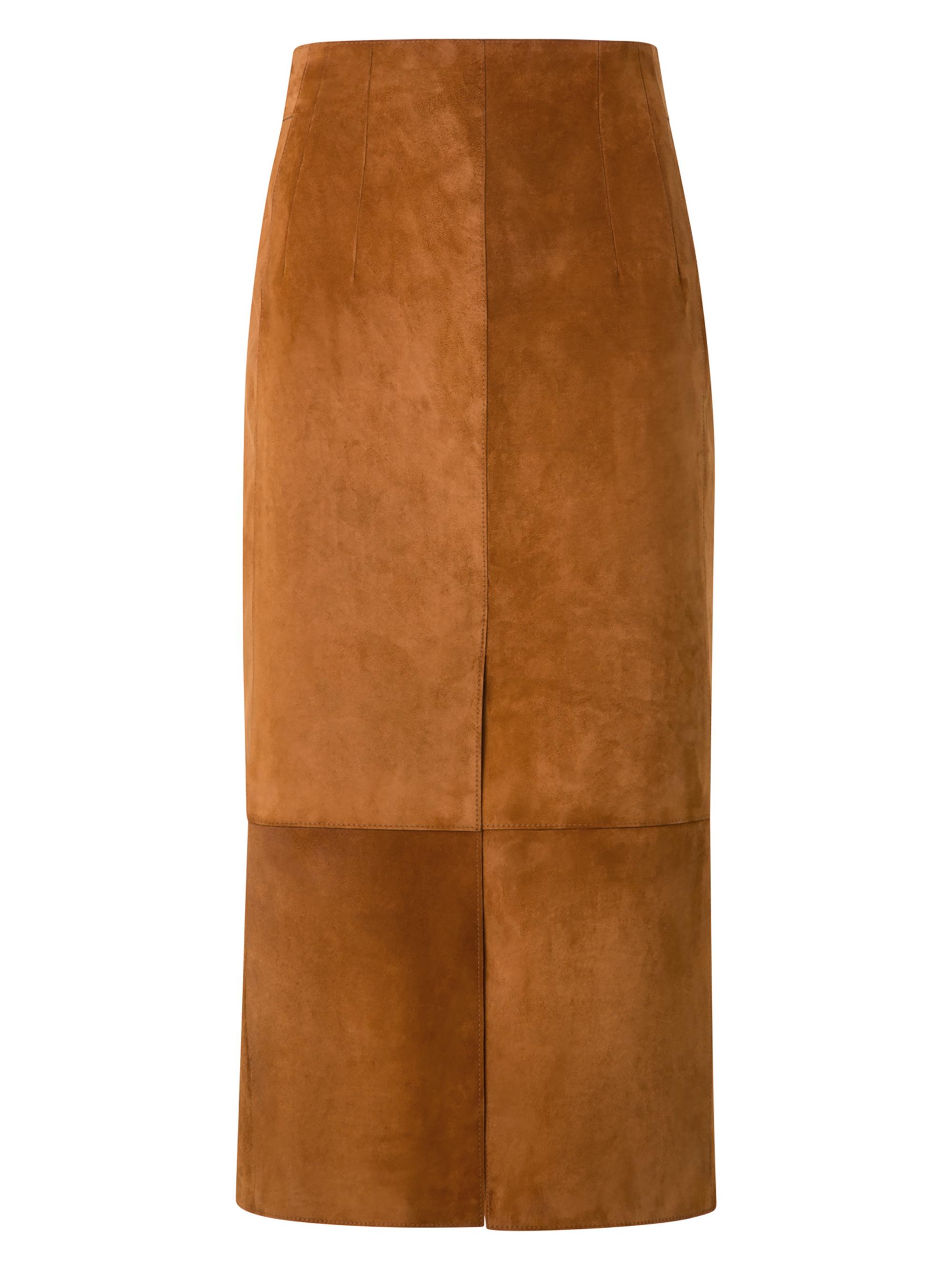 Akris Women's Suede Pencil Maxi-Skirt - Terra