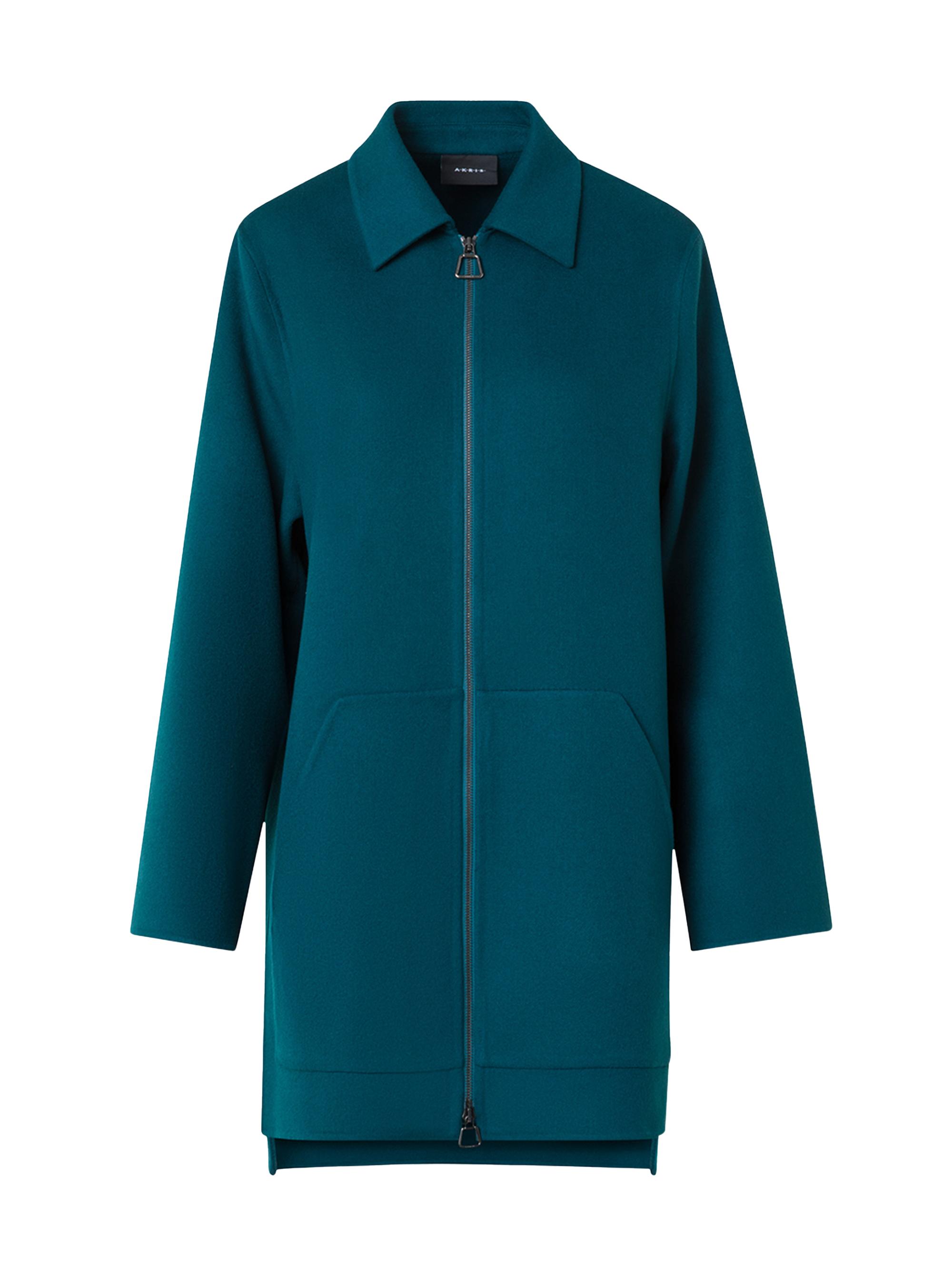Akris Women's Fabiola Cashmere Zip-Front Coat - River Green