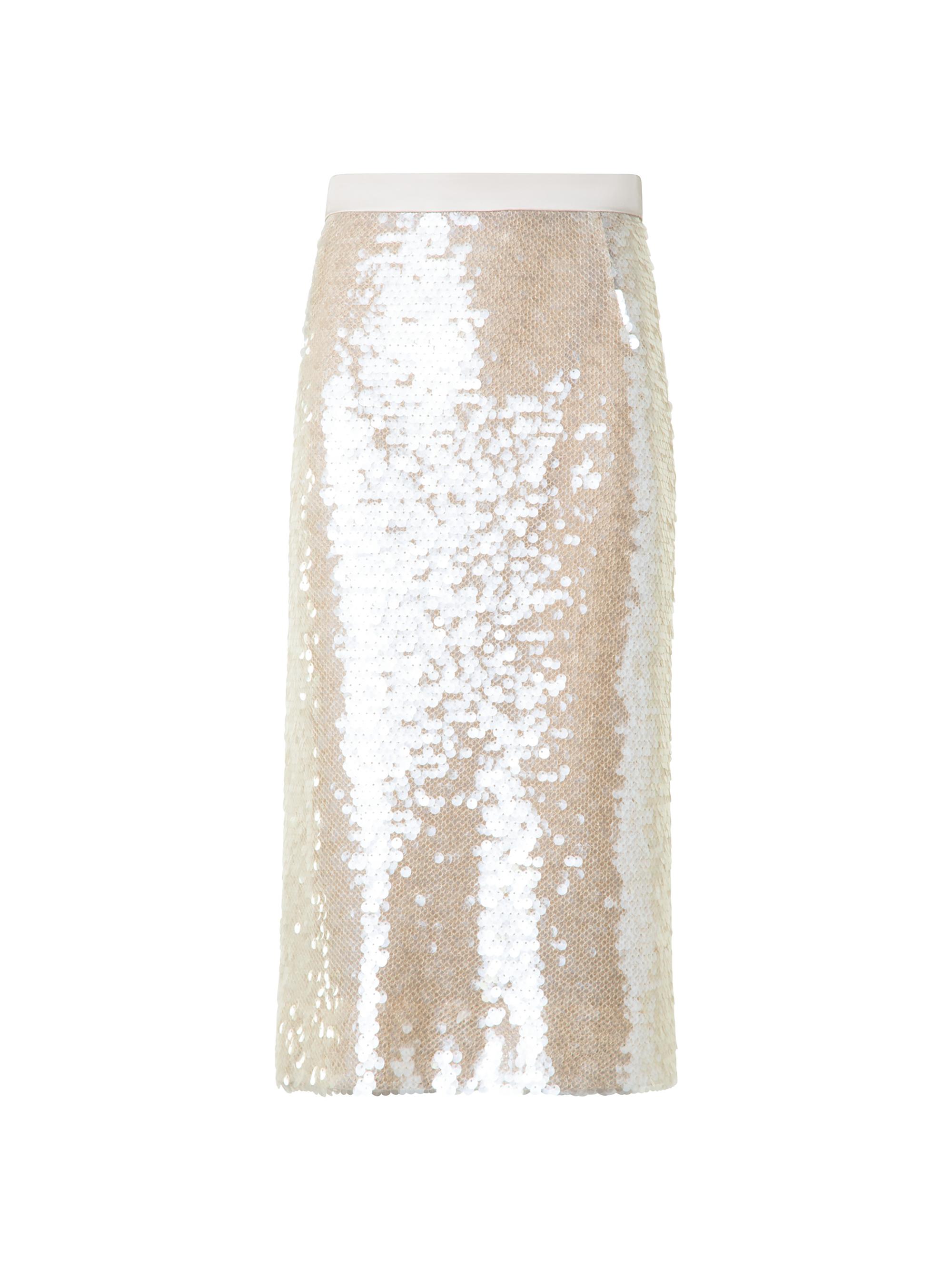 Akris Women's Sequined Pencil Skirt - Greige