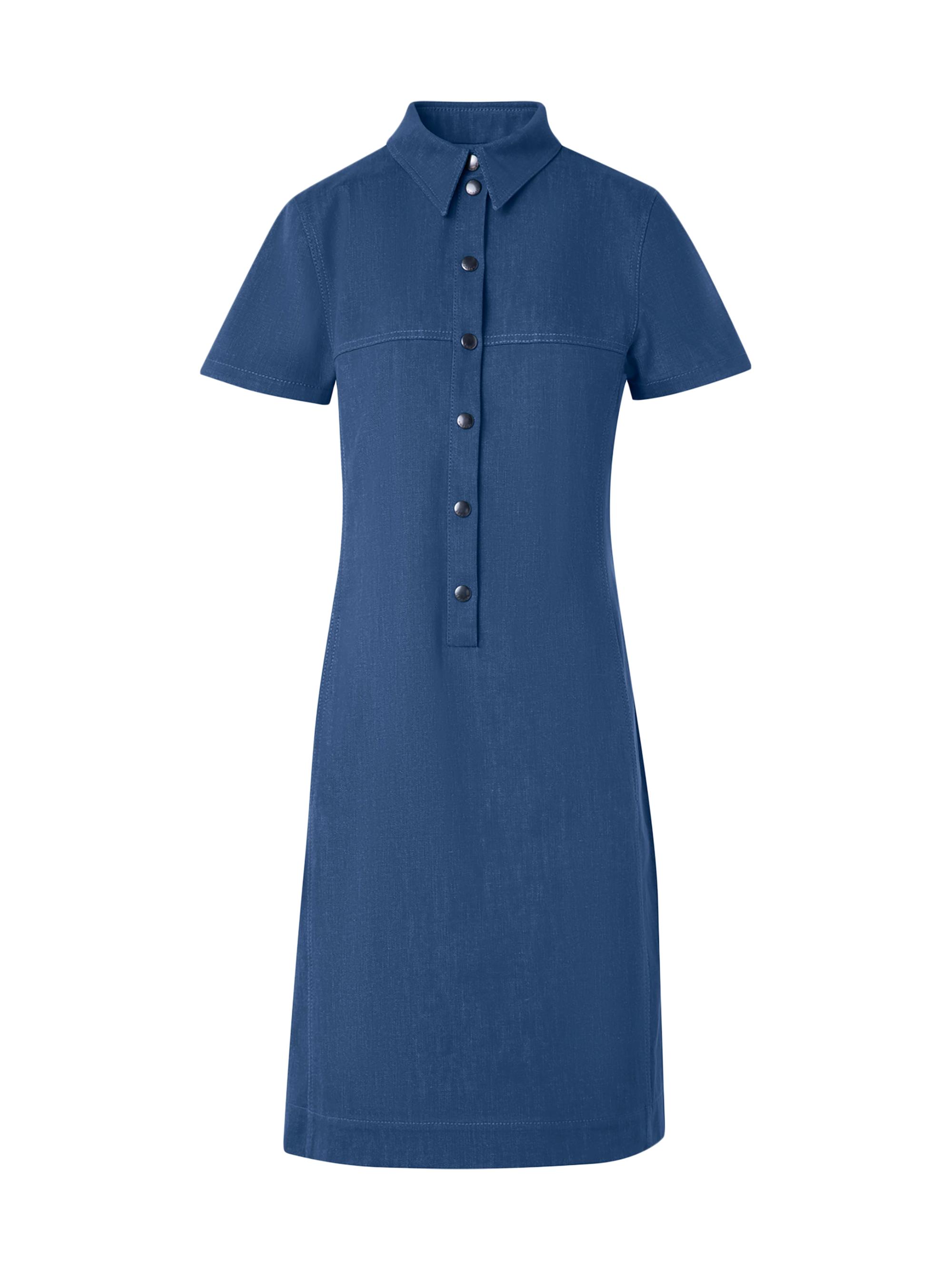 Akris Women's Denim Polo Minidress - Denim