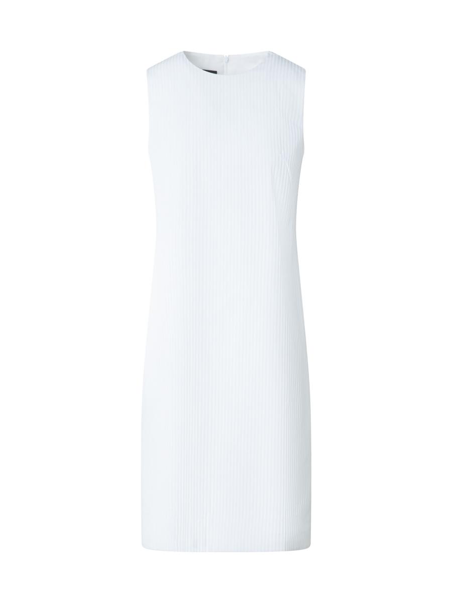 Akris Women's Stitched Pleat Cotton Voile Sheath Dress In White