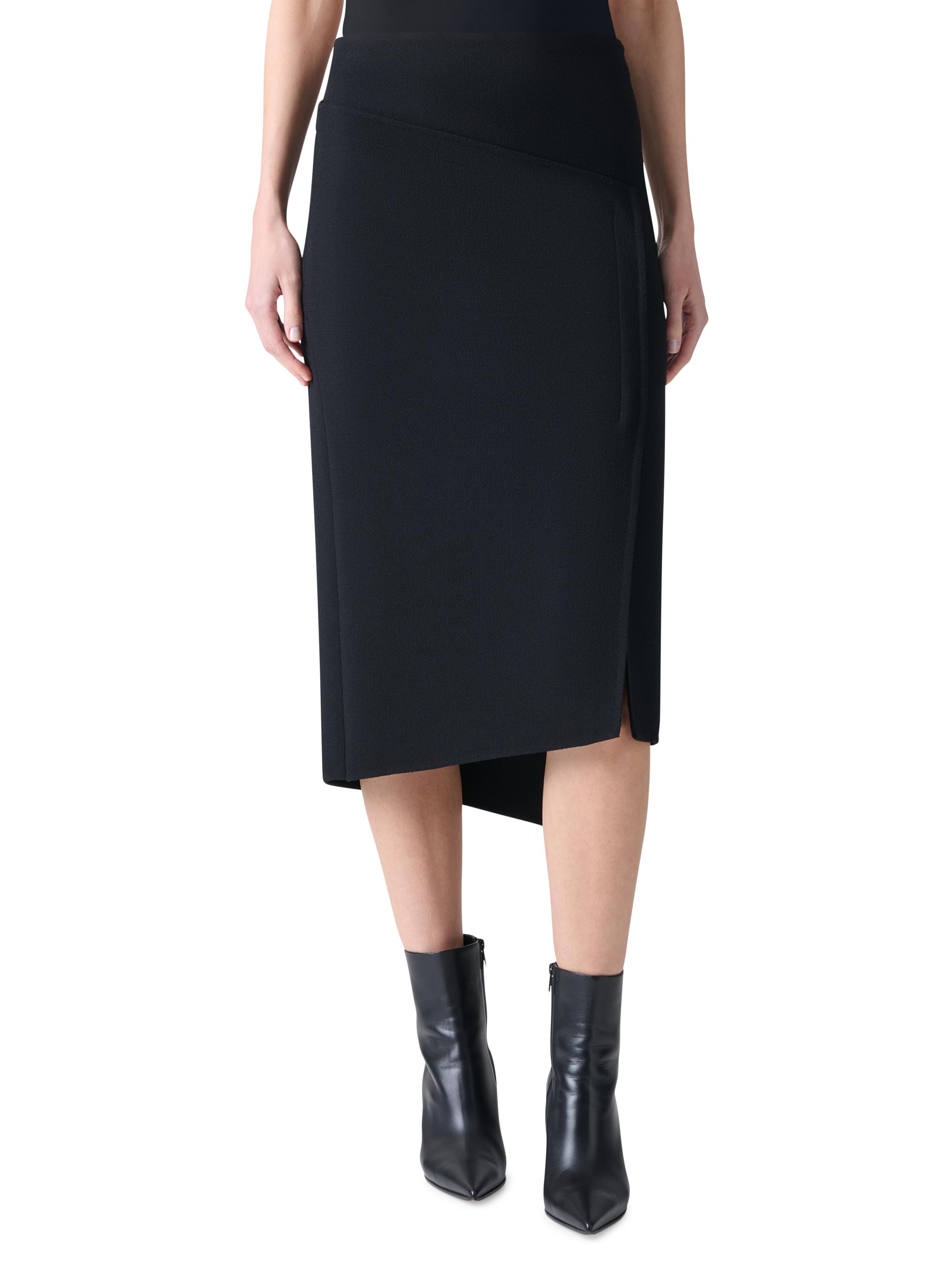 Akris Asymmetric Wool Trapezoid Midi-Skirt | Saks Fifth Avenue