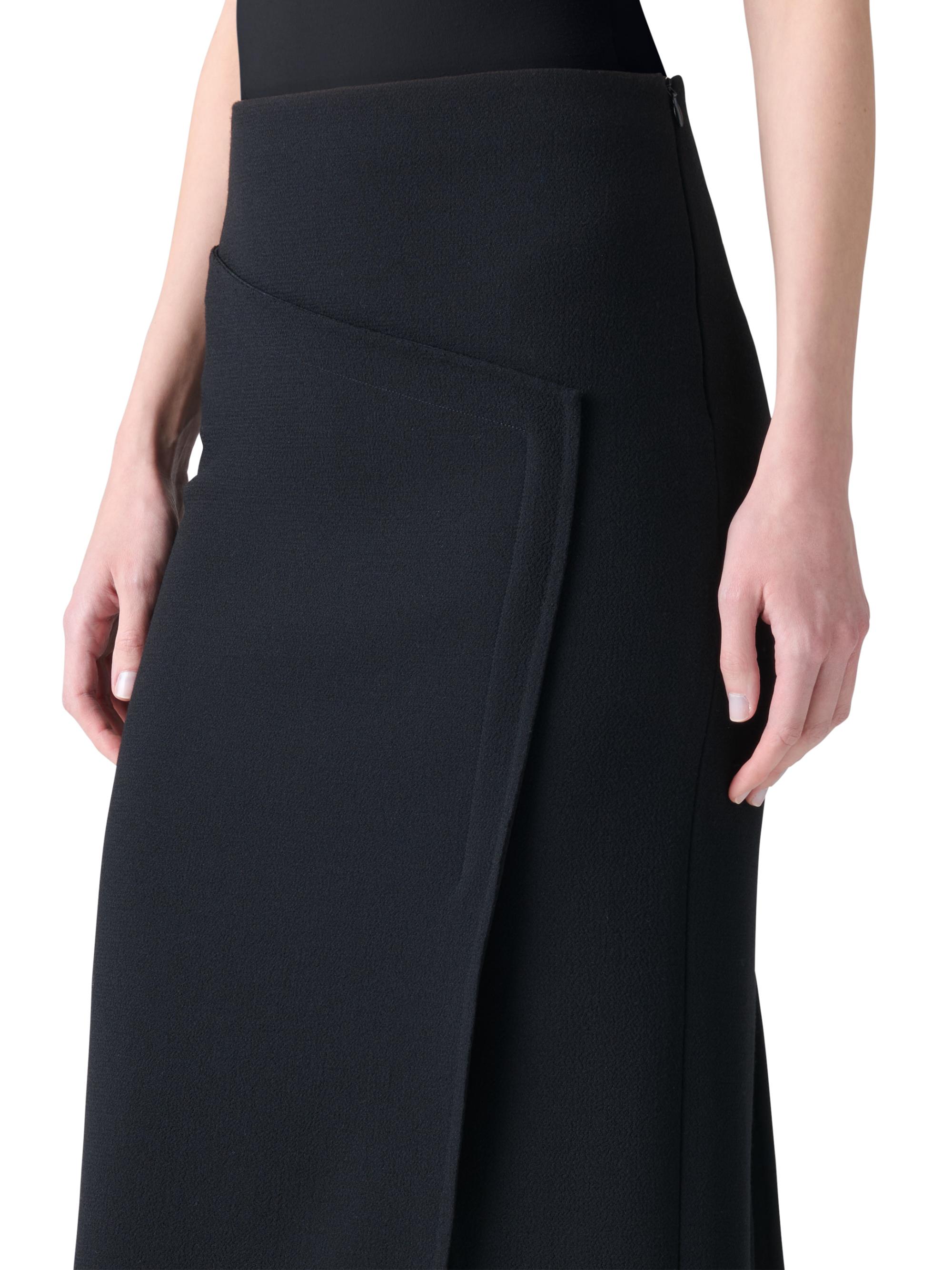 Akris Asymmetric Wool Trapezoid Midi-Skirt | Saks Fifth Avenue