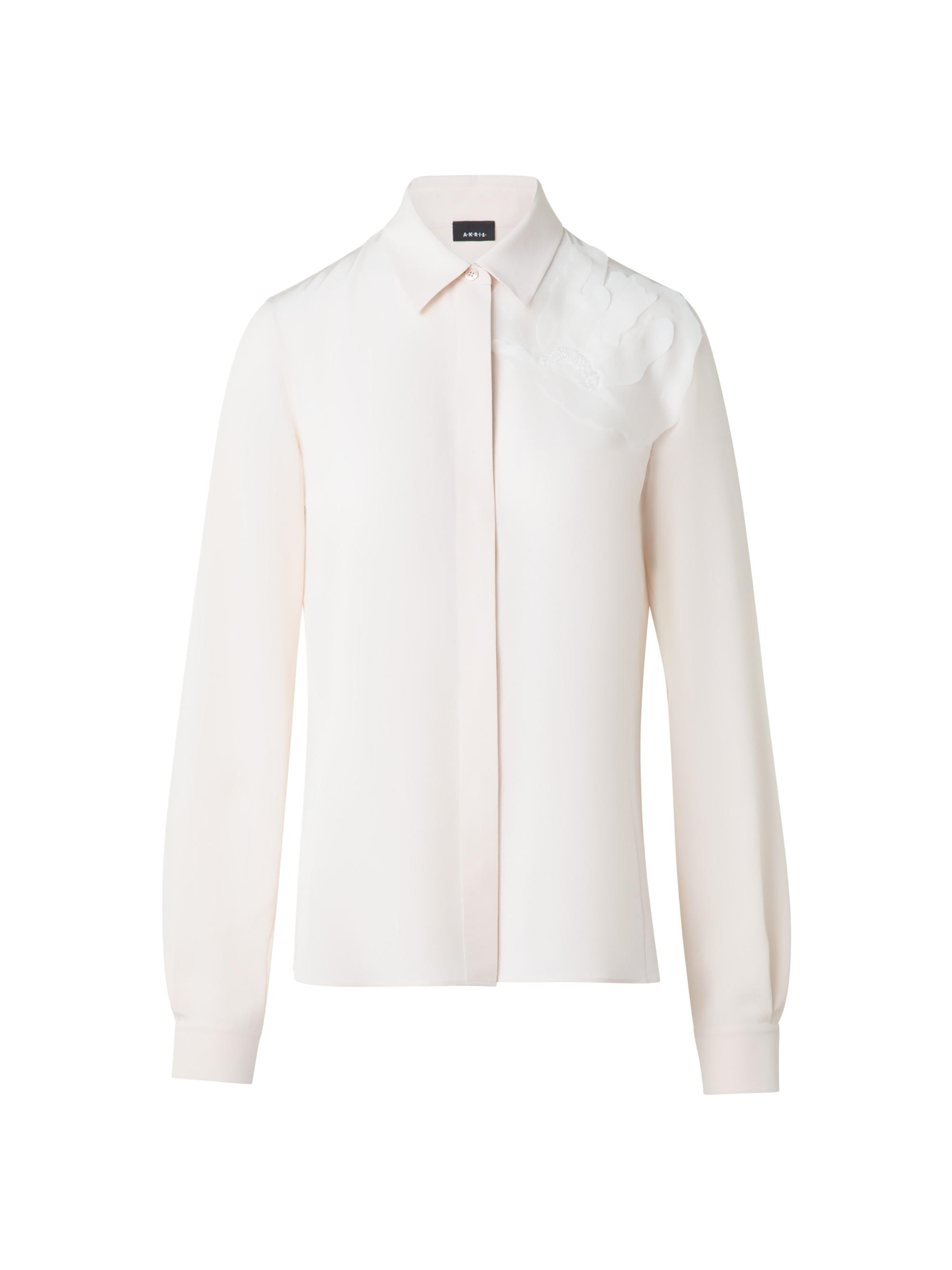 Akris Women's Silk Crepe Blouse - Vanilla