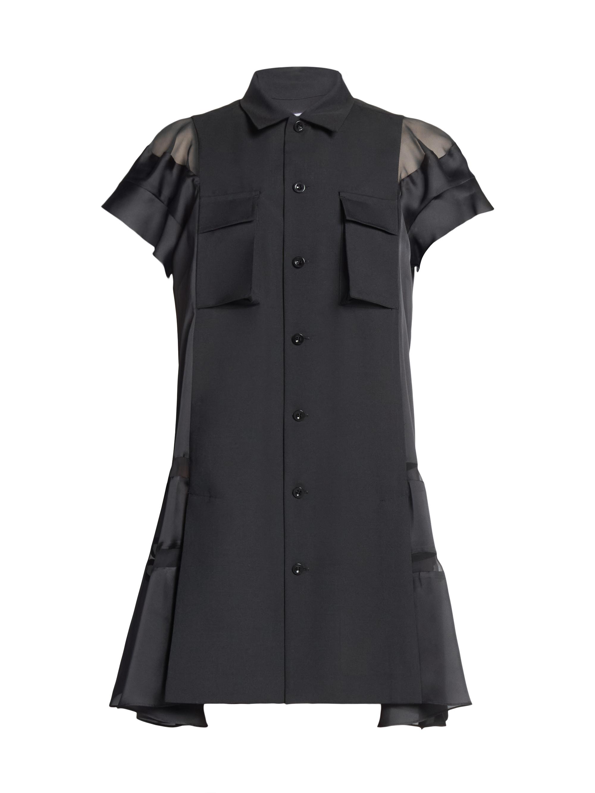 Sacai Women's Suiting Satin Minidress - Black