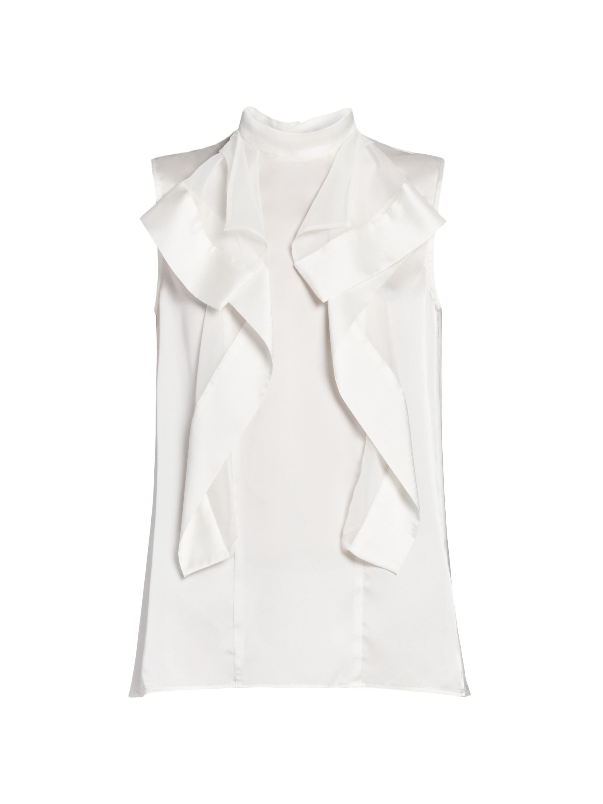 Sacai Women's Satin Chiffon Top - Off White