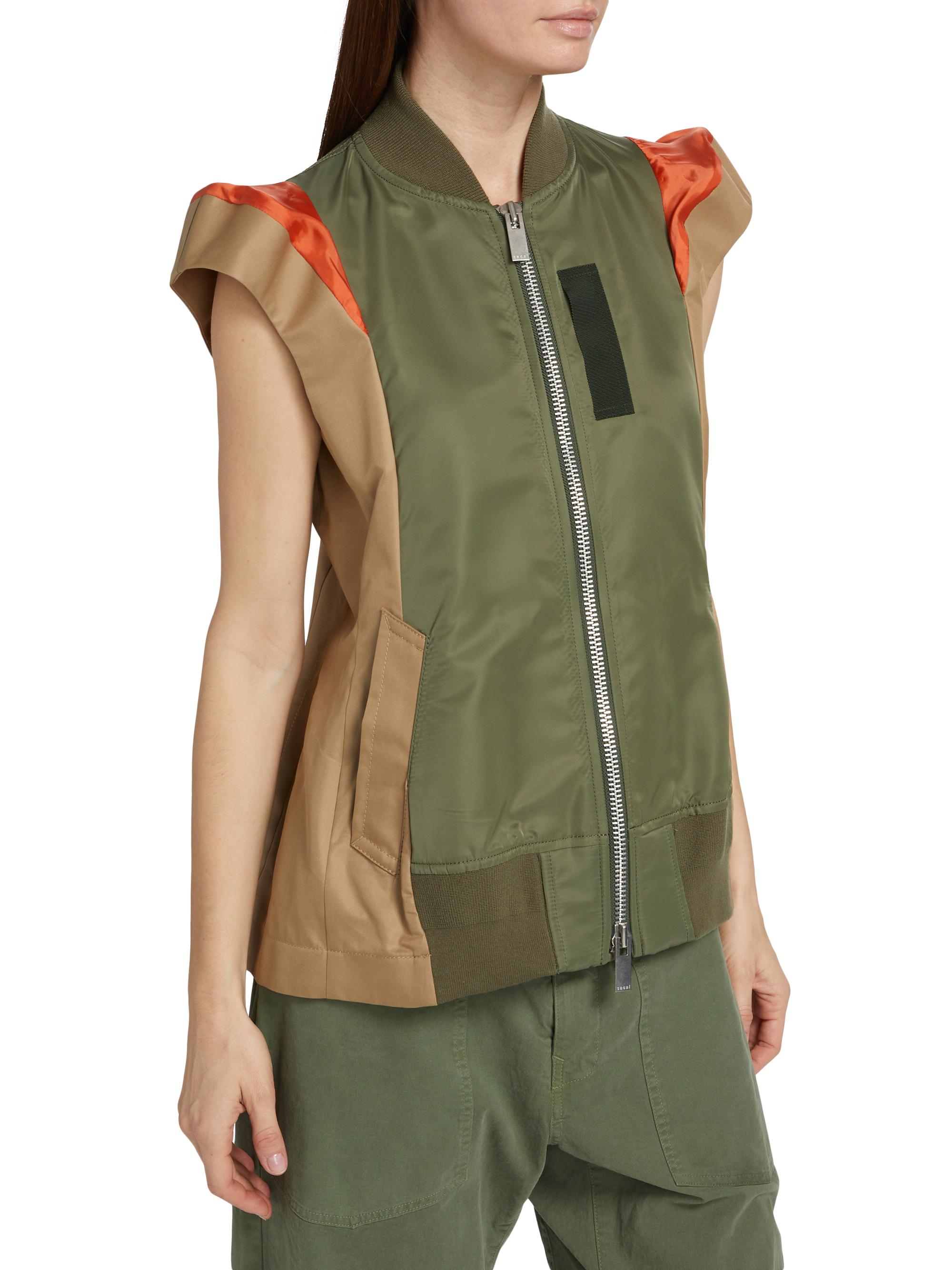 Sacai Nylon Twill Vest サイズ1 黒 新品同様 ☆sacai☆ サカイ Nylon Twill Vest ベスト グレー ブラック (sacai