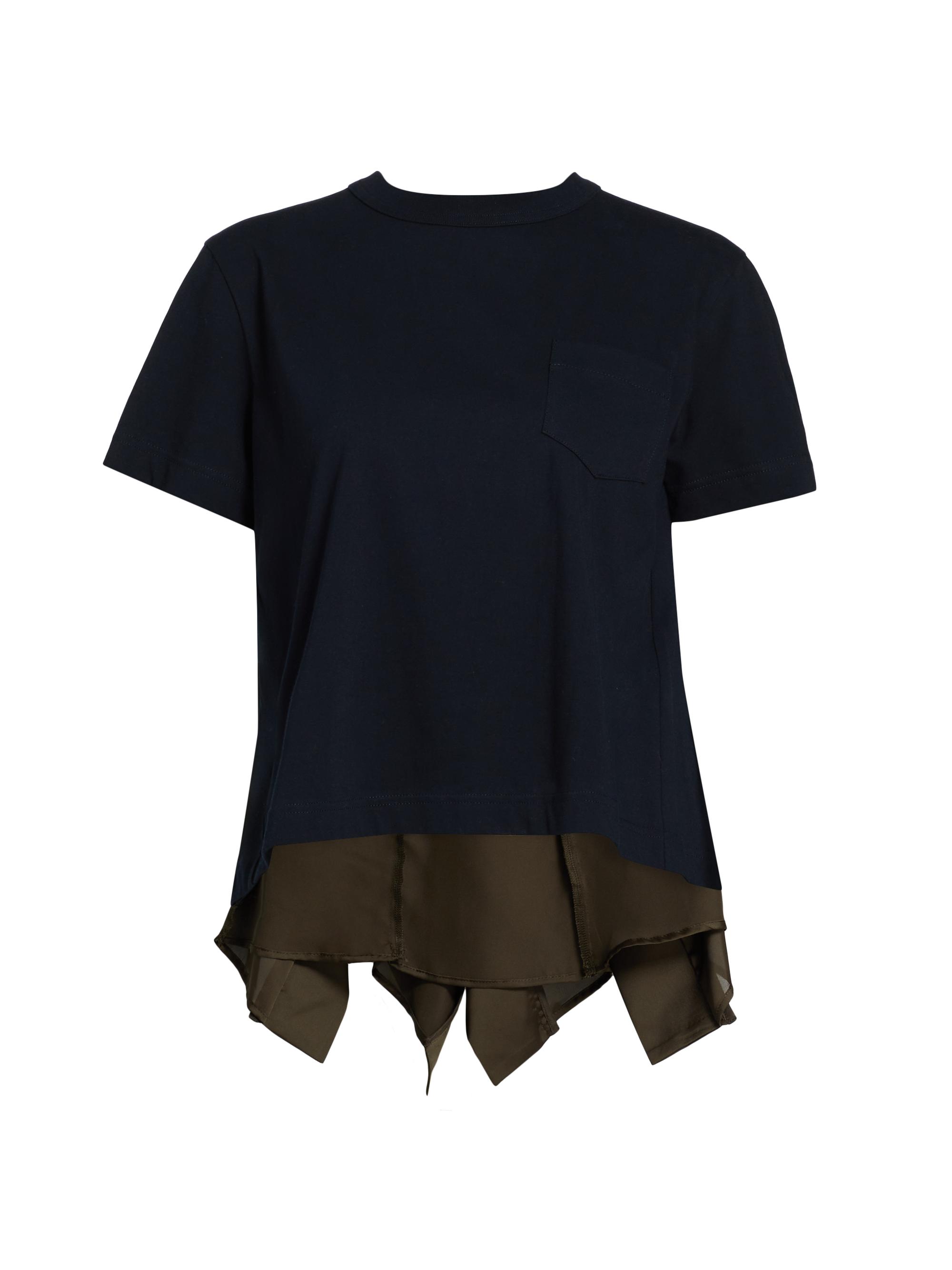 Sacai Satin Cotton Jersey T-Shirt | Saks Fifth Avenue