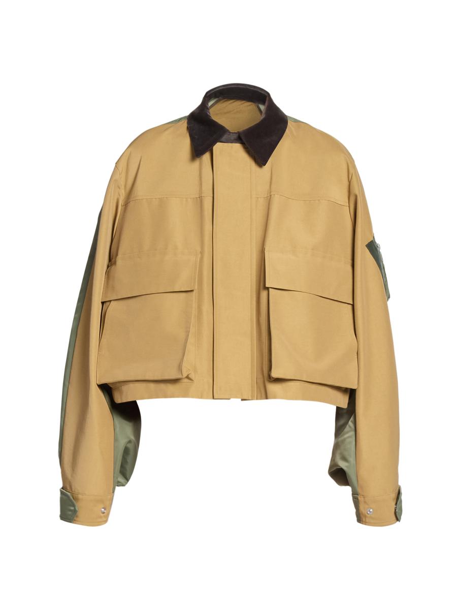 21AW Nylon Twill Blouson 【2】 Sacai Grosgrain Nylon Twill Blouson Jacket | Saks Fifth Avenue