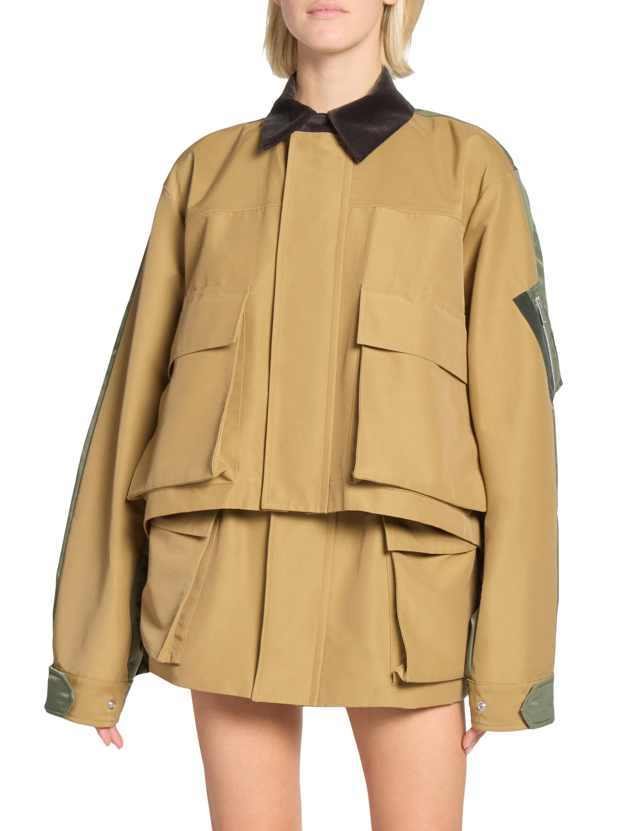 【新品未使用】sacai WOMEN Grosgrain Mix Blouson Sacai Grosgrain Nylon Twill Blouson Jacket | Saks Fifth Avenue