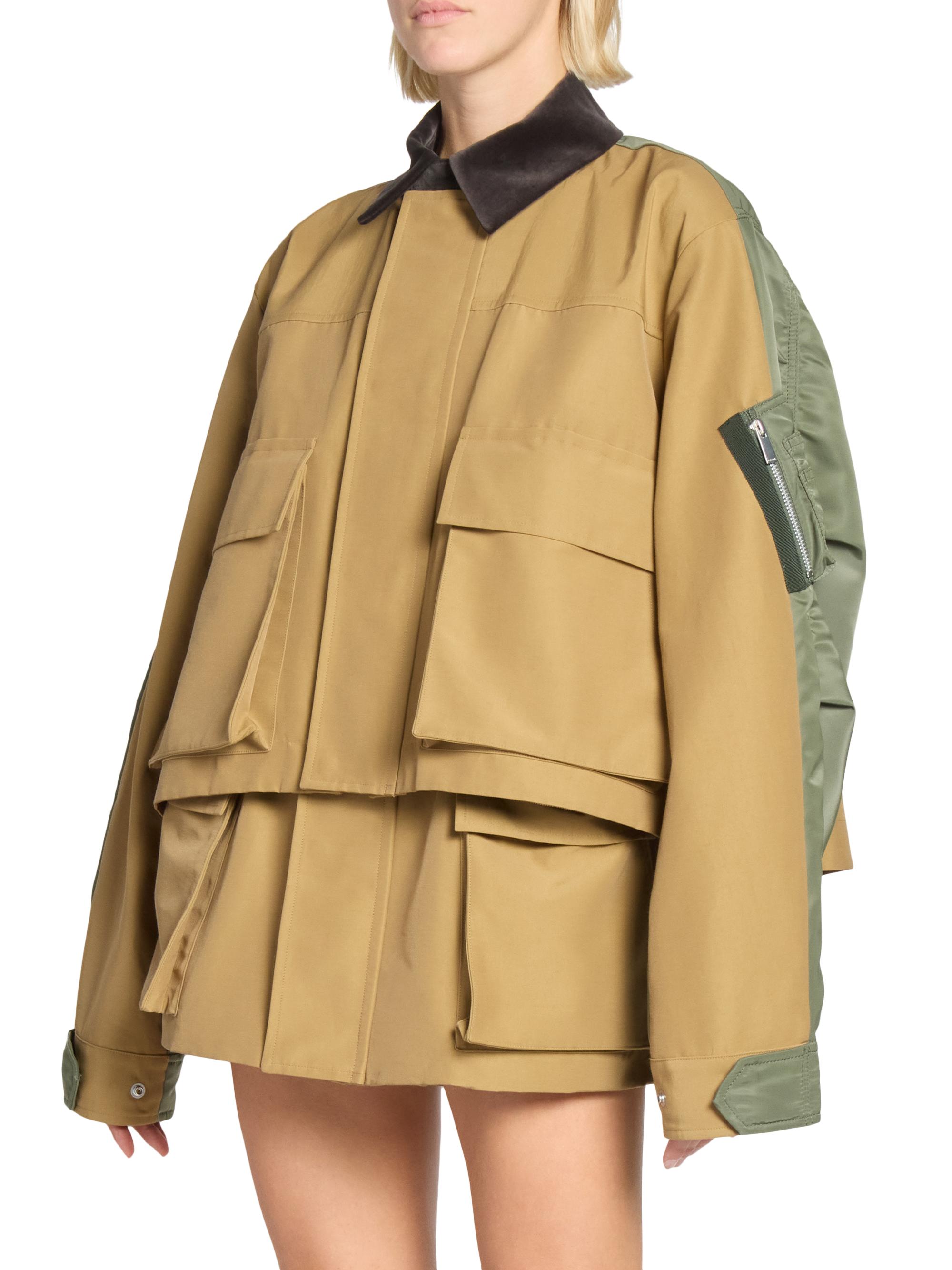 Sacai Grosgrain Nylon Twill Blouson Jacket | Saks Fifth Avenue