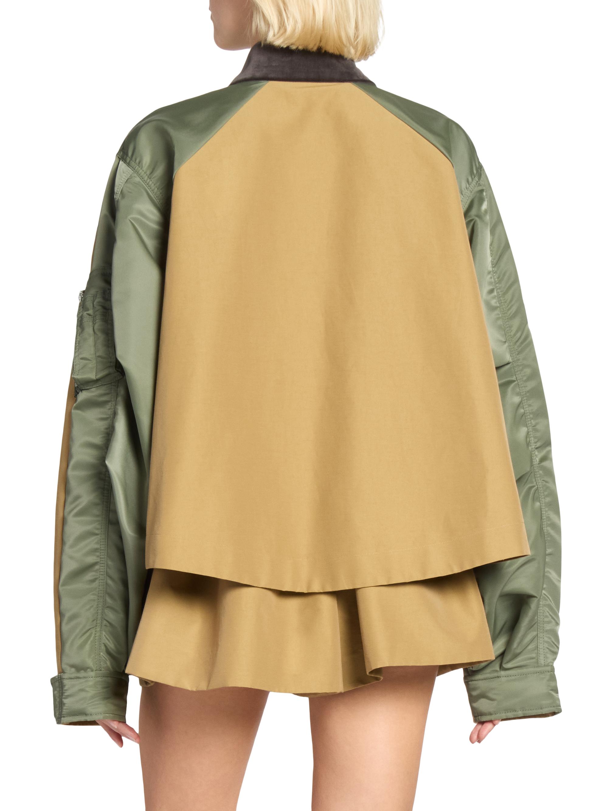 【新品未使用】sacai WOMEN Grosgrain Mix Blouson 0400022400710_BEIGEKHAKI?wid=