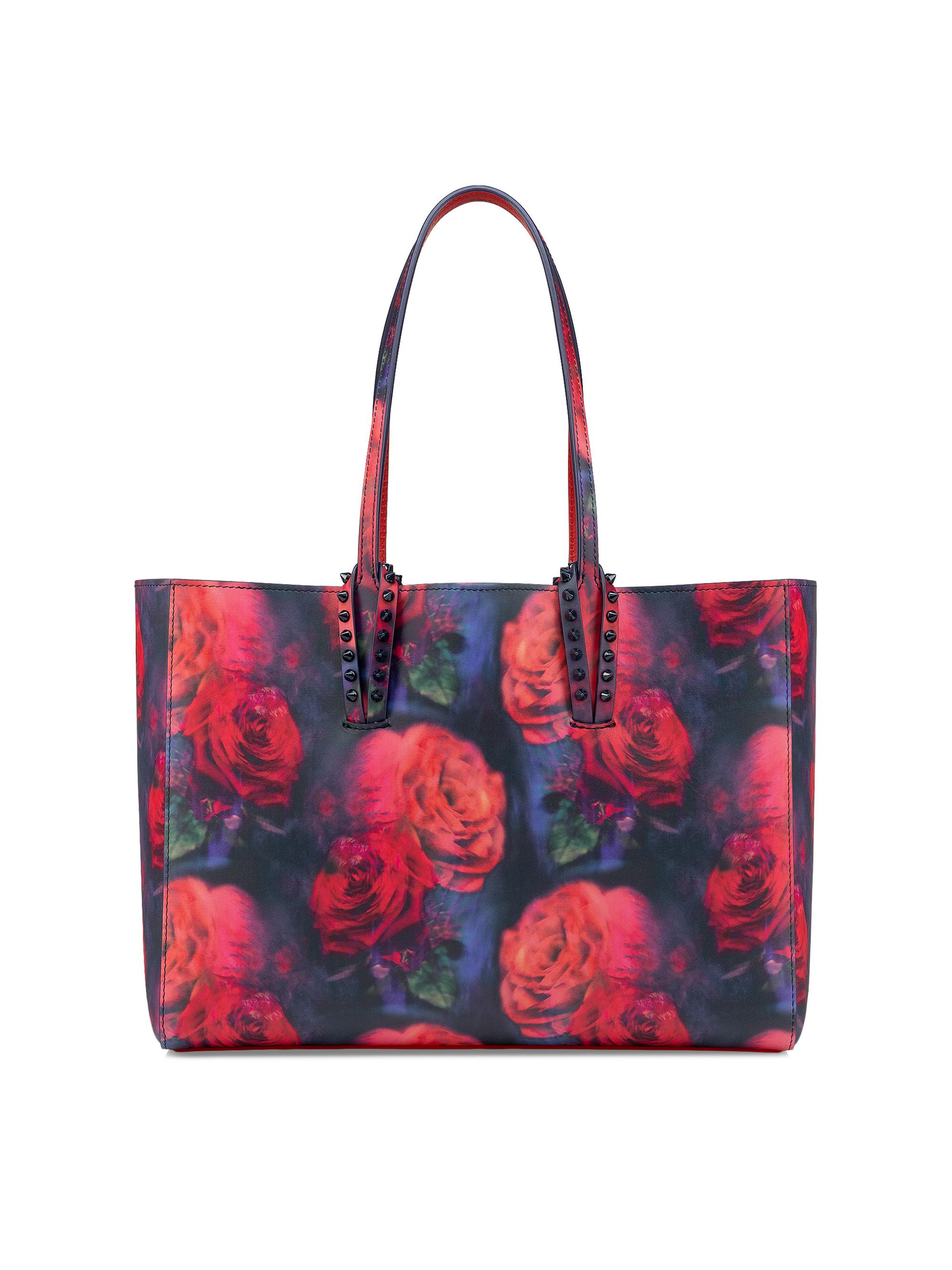 Christian Louboutin Women's  Cabata Rose-Print Leather Tote Bag - Multicolored