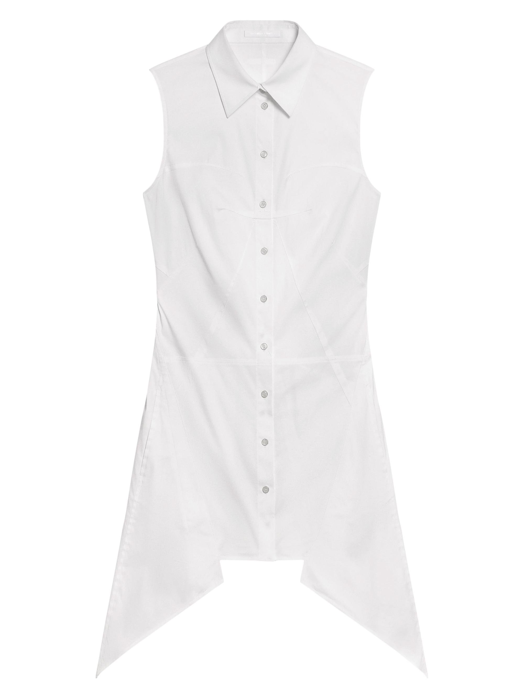 Helmut Lang Women's Bustier Cotton Shirtdress - White