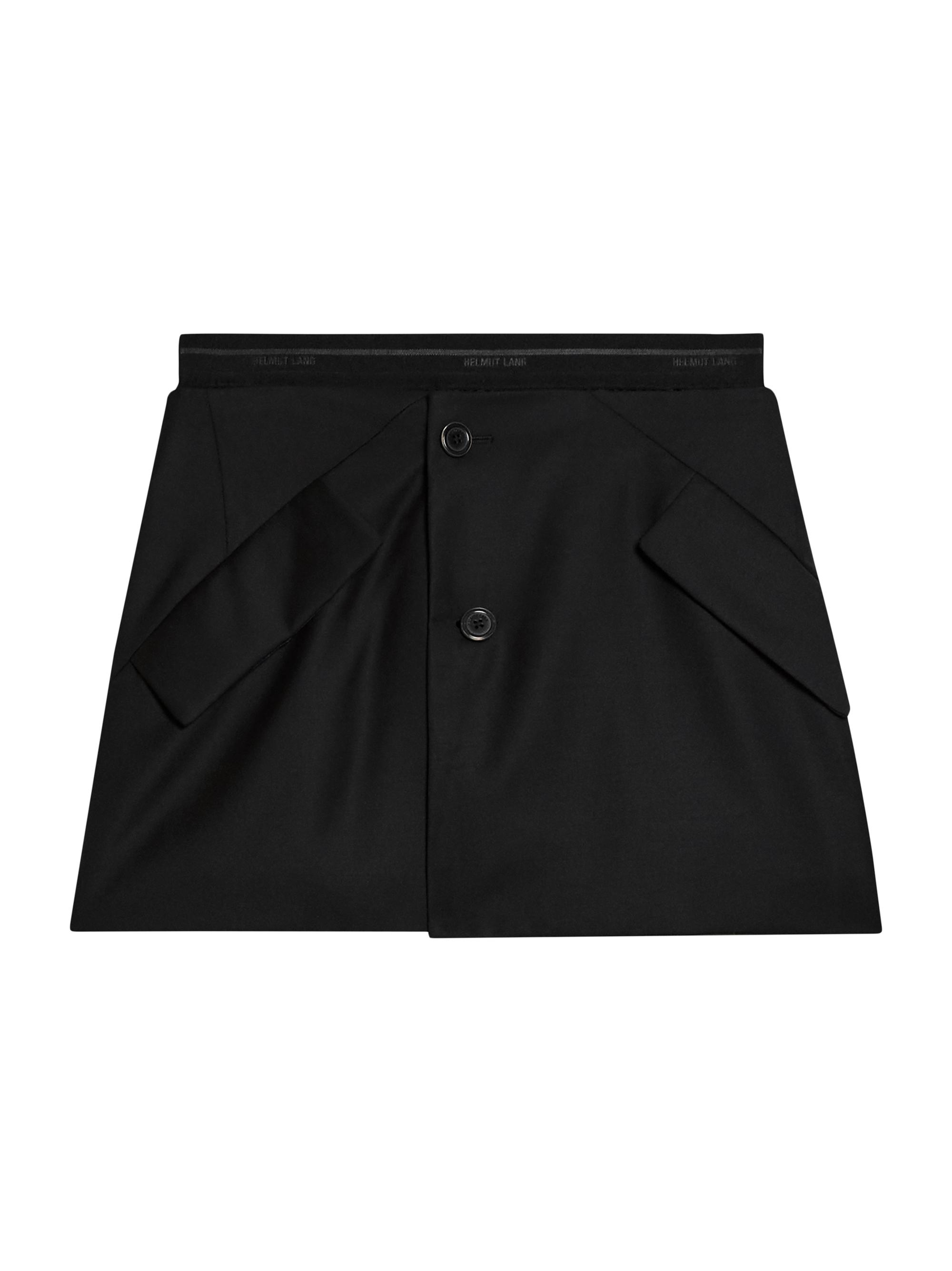 Helmut Lang Women's Apex Wool Skort - Black