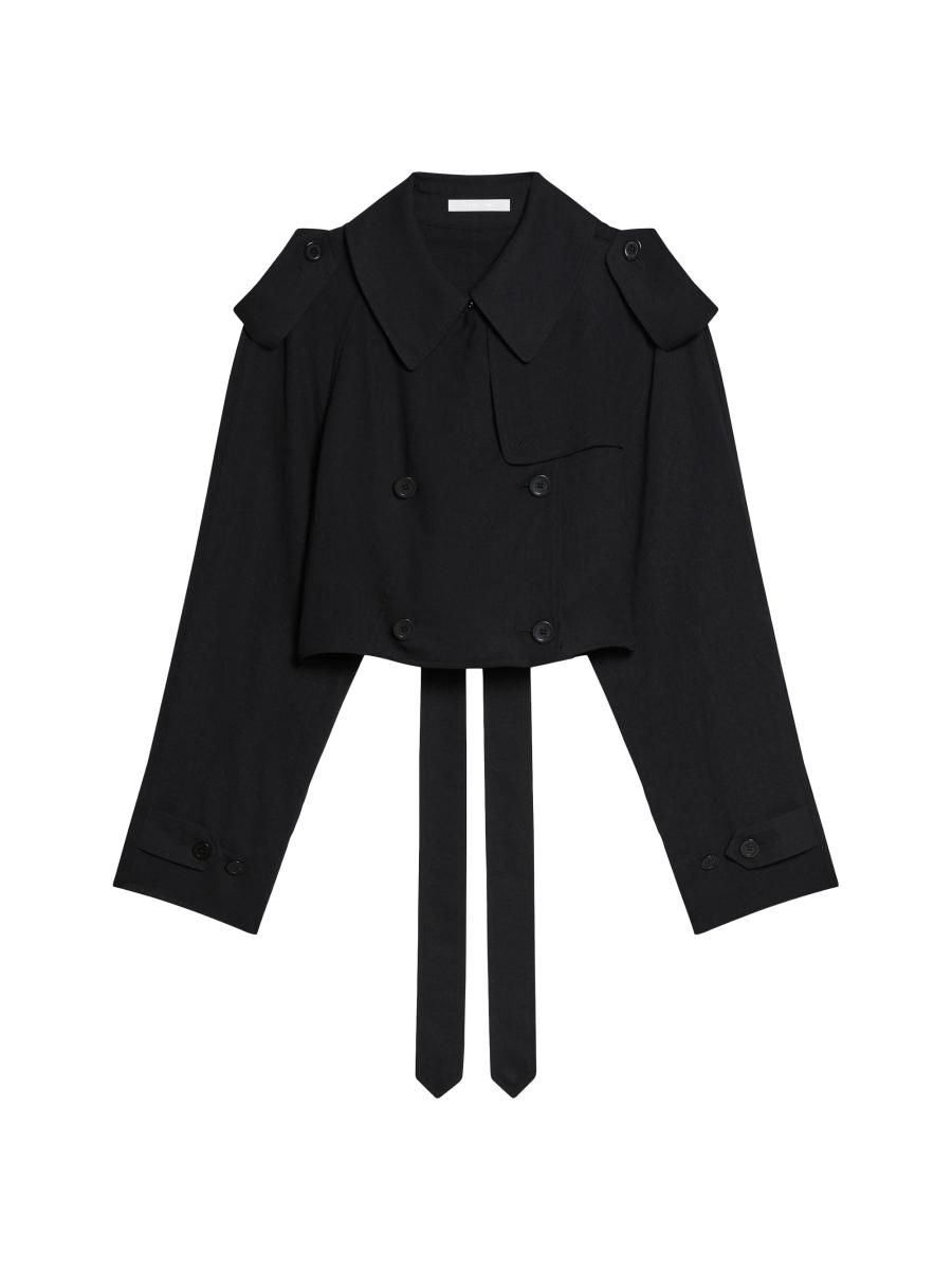 Helmut Lang Crop Darted Trench Jacket | Saks Fifth Avenue