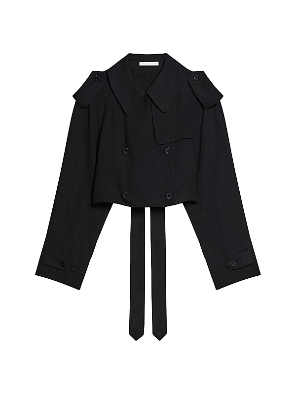 Shop Helmut Lang Crop Darted Trench Jacket | Saks Fifth Avenue Shop Helmut Lang Crop Darted Trench Jacket | Saks Fifth Avenue