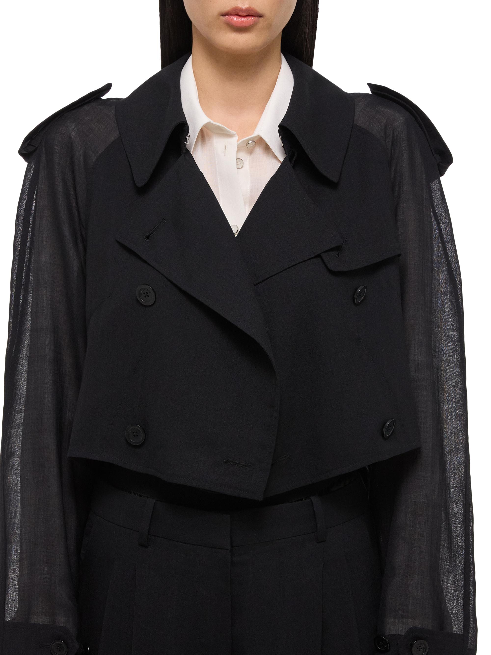 Helmut Lang Crop Darted Trench Jacket | Saks Fifth Avenue