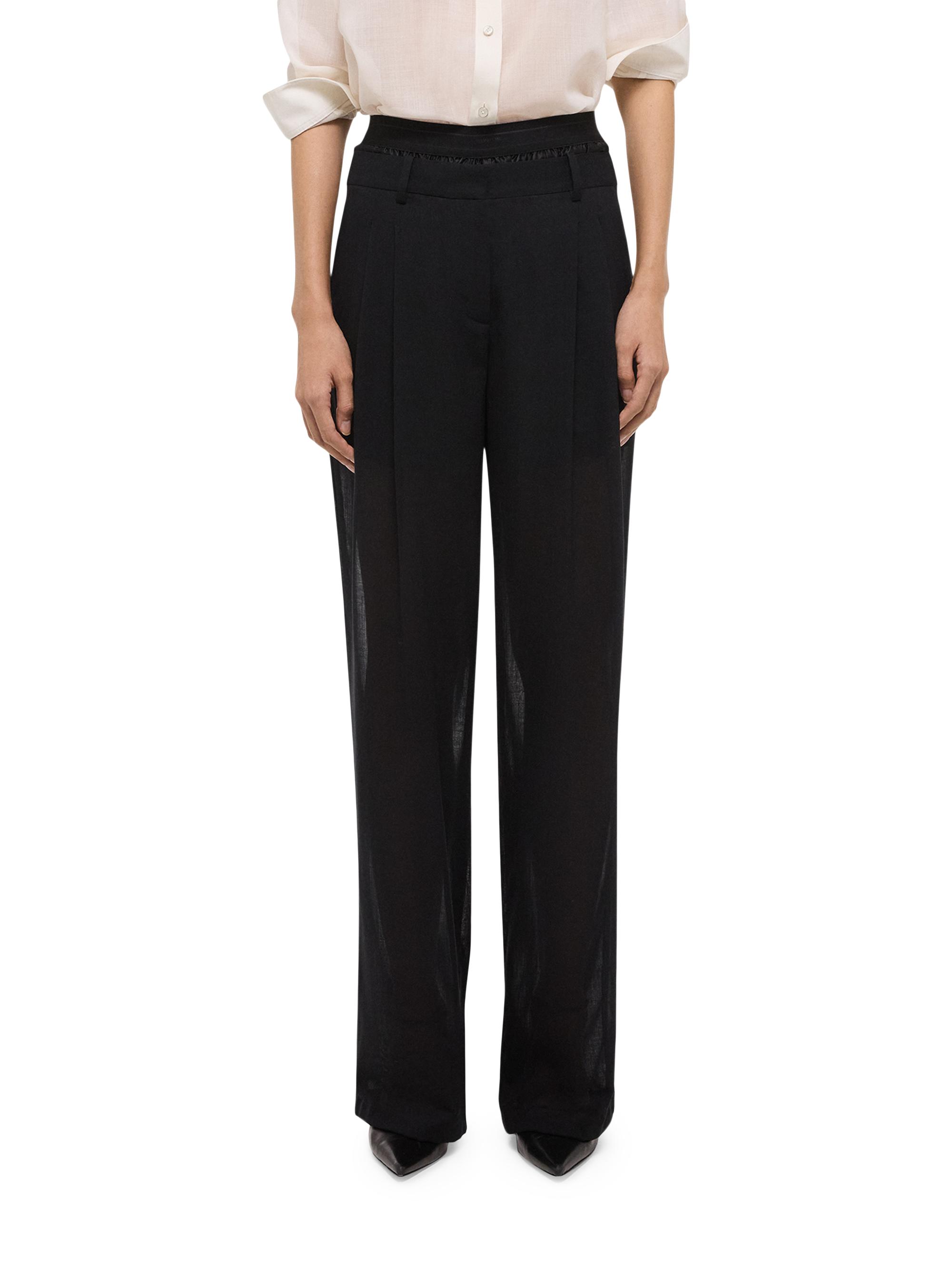 パンツ helmut lang wool two-pleat slacks Helmut Lang Double-Pleated Wool Trousers | Saks Fifth Avenue