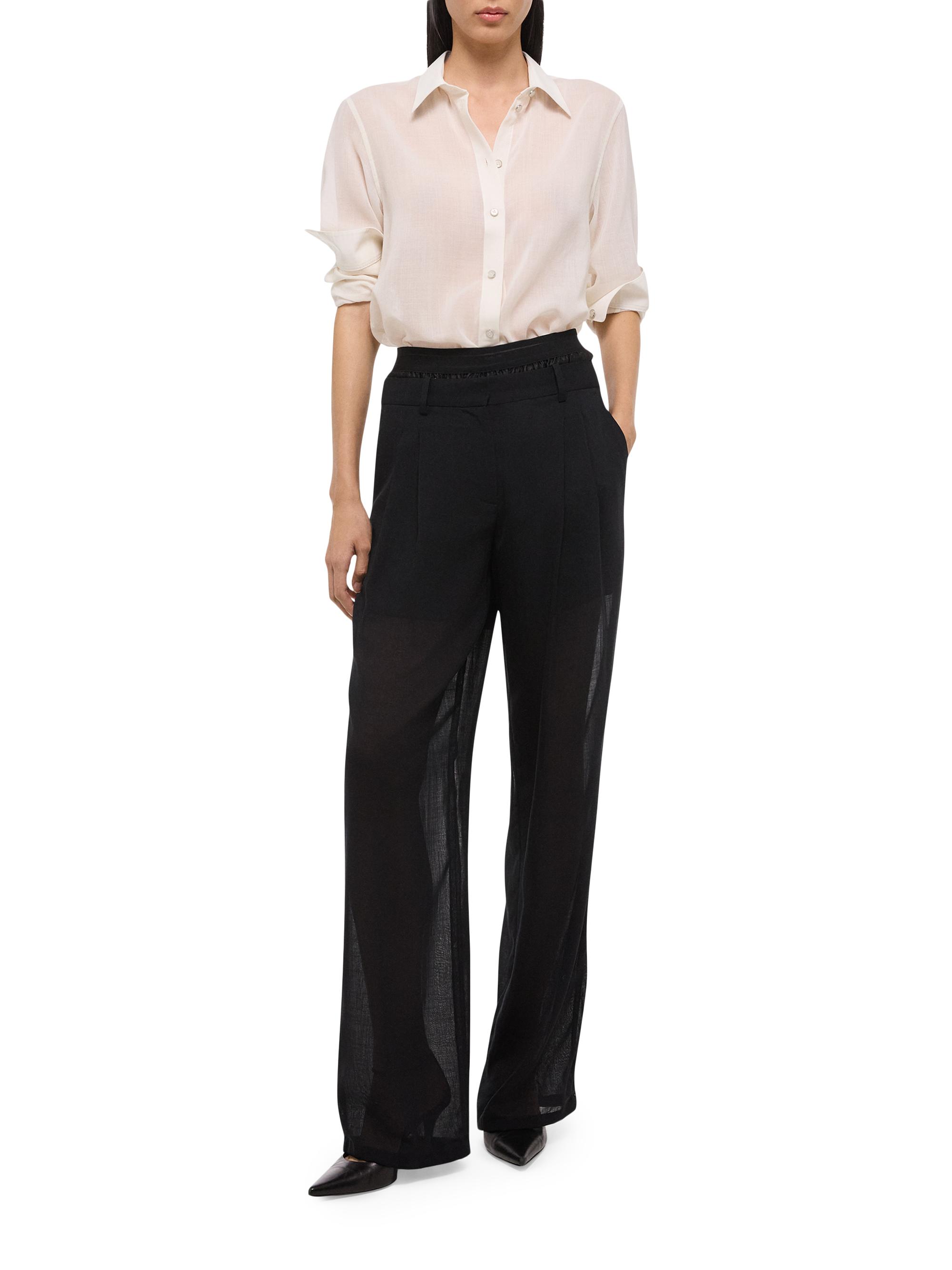パンツ helmut lang wool two-pleat slacks Helmut Lang Double-Pleated Wool Trousers | Saks Fifth Avenue