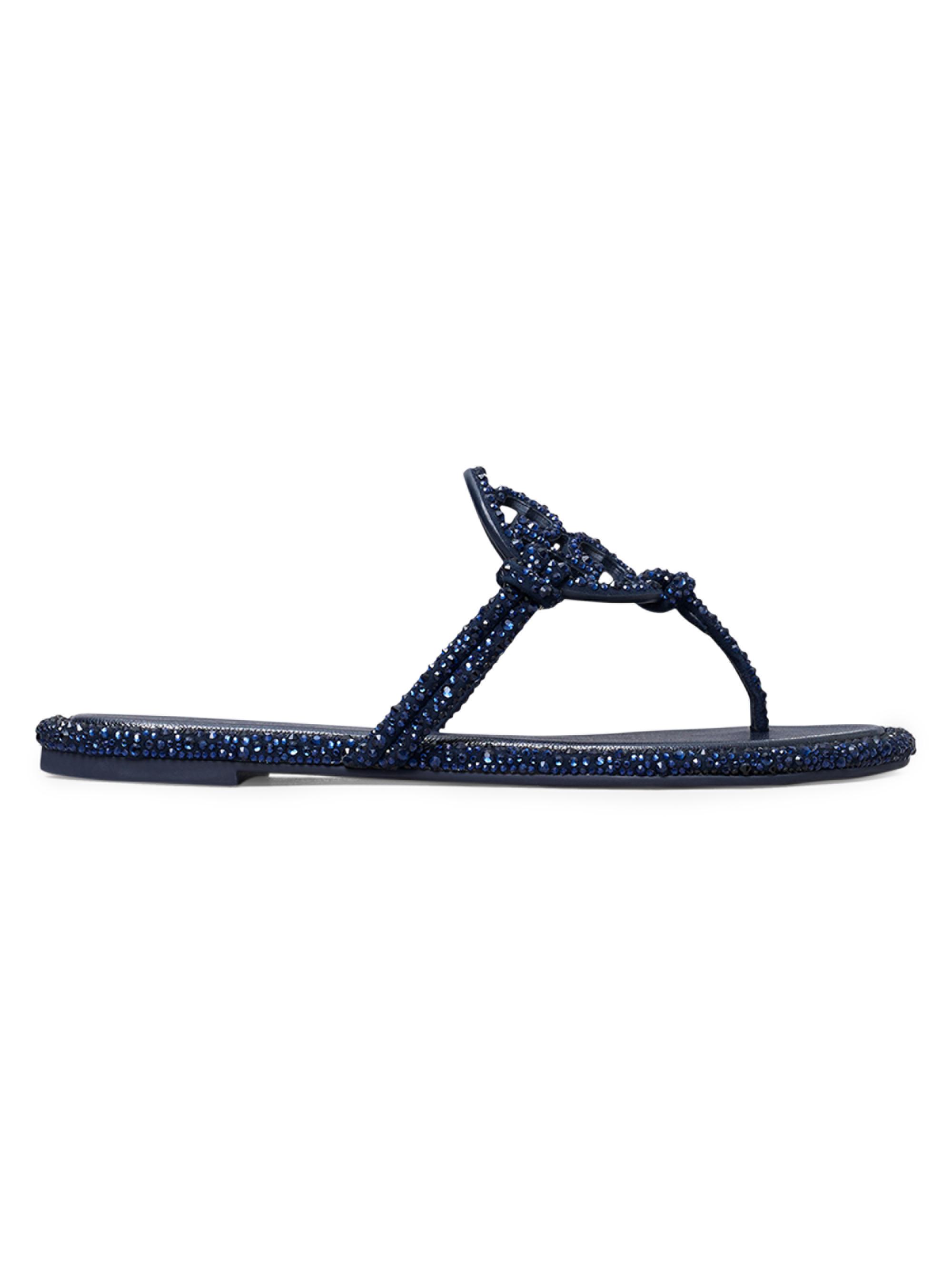 Tory Burch Women's Miller Knotted Flip-Flop Sandals - Navy