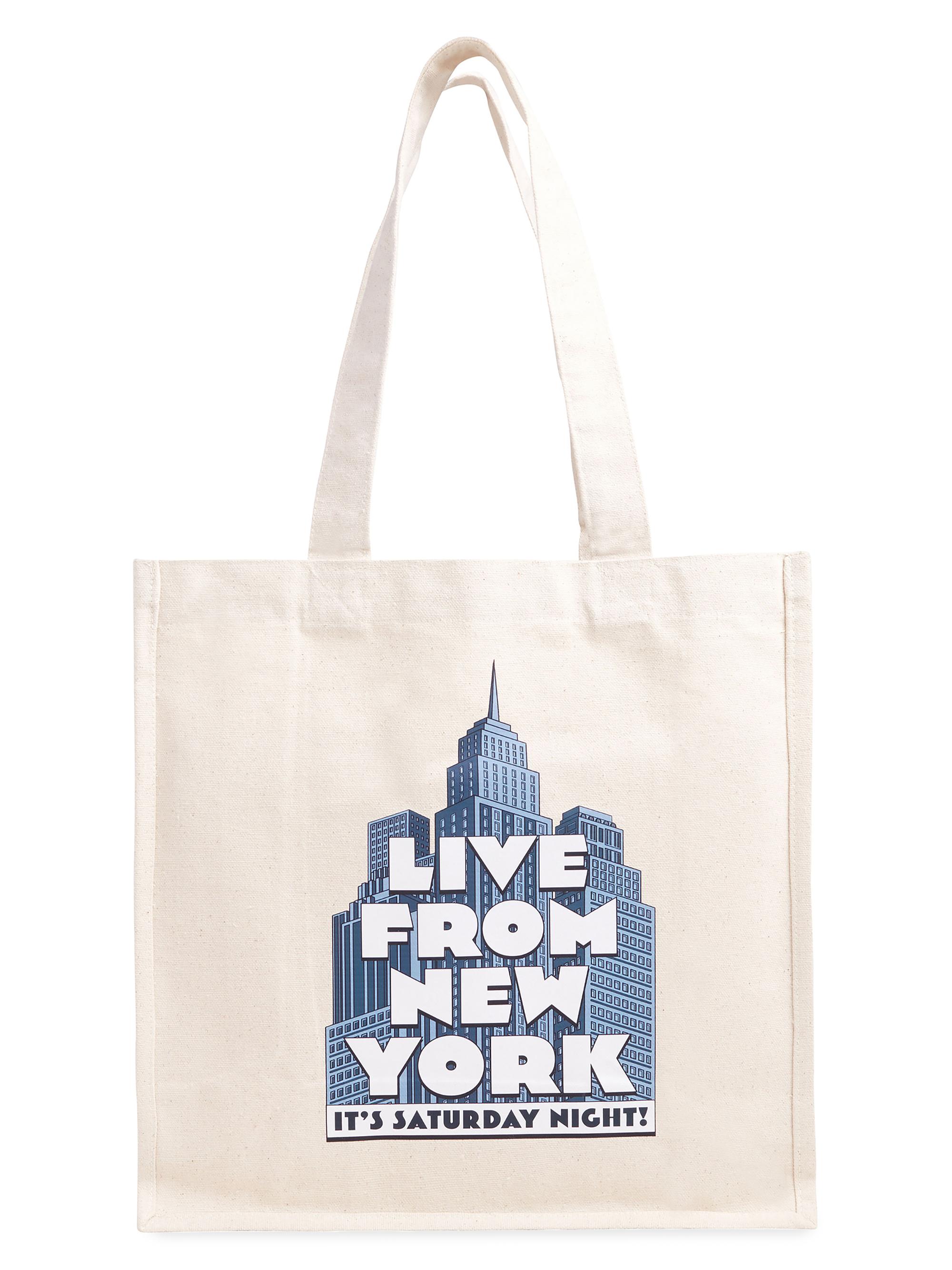 Favorite Daughter Women's  x SNL Live From NY Cotton Tote Bag - Khaki