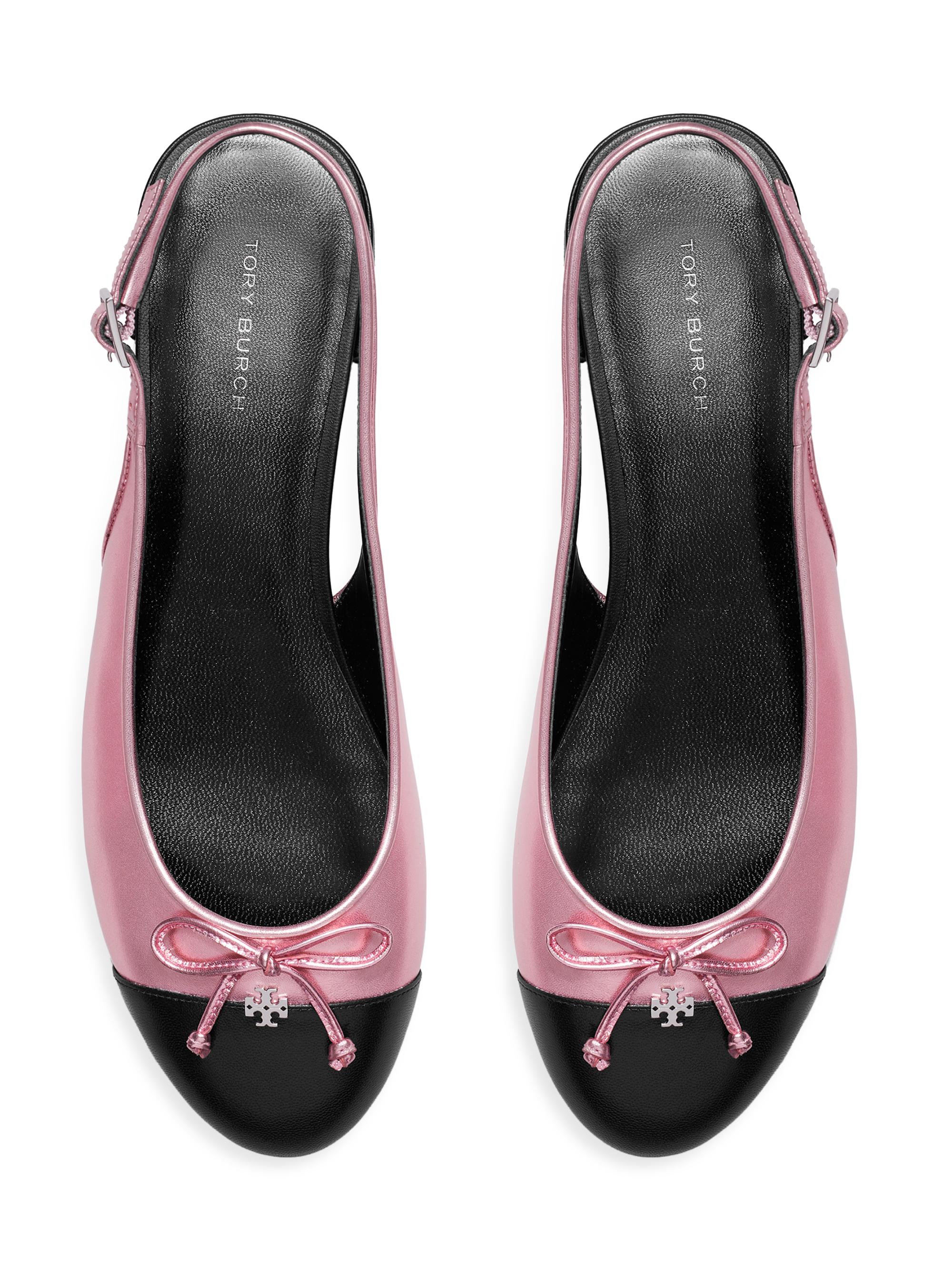 靴 TORY BURCH Ballet Flat 6 Tory Burch Metallic Leather Cap-Toe Ballet Flats | Saks Fifth Avenue