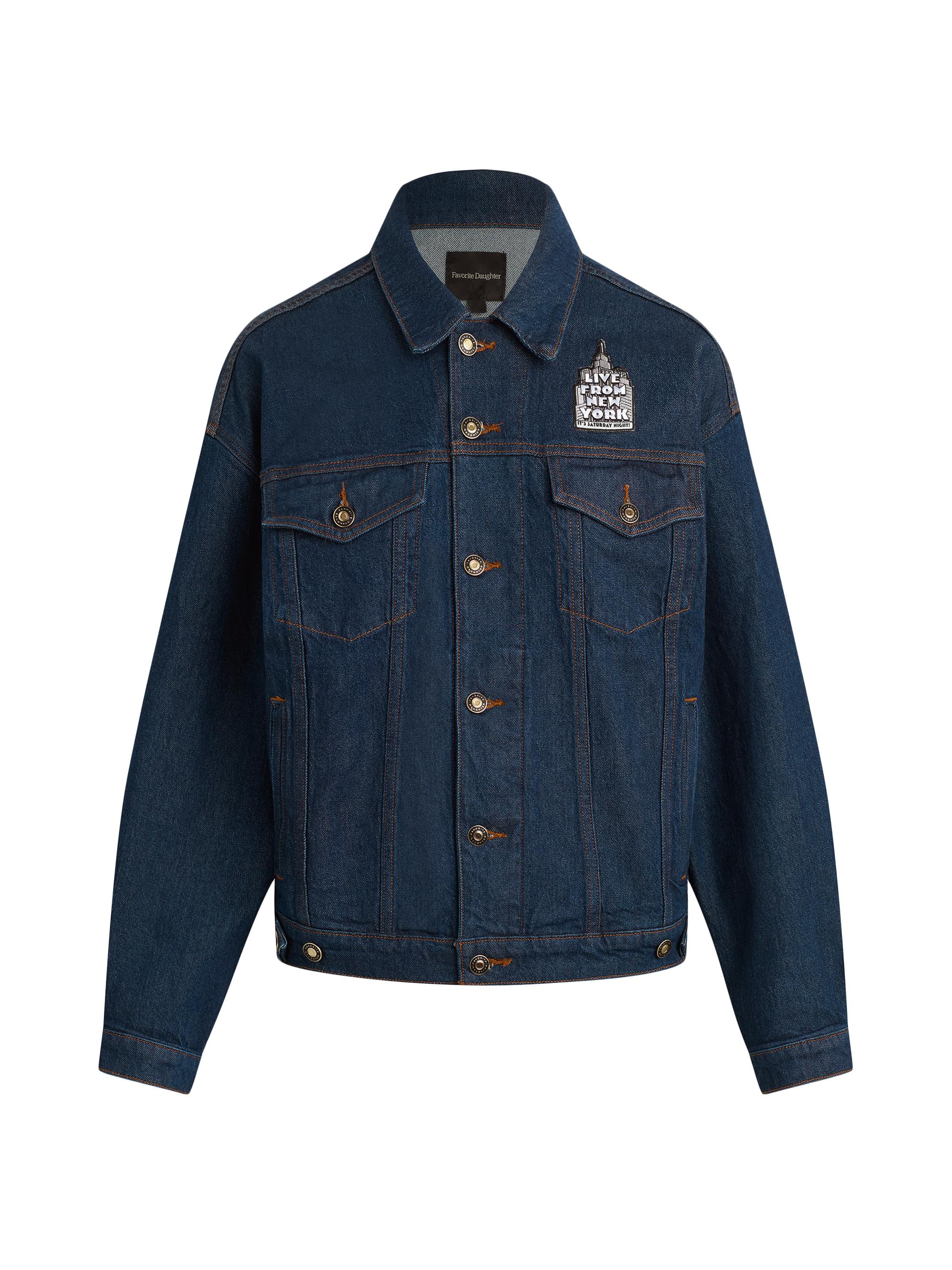 If Only Studio Corduroy-Collar Denim Jacket | Saks Fifth Avenue