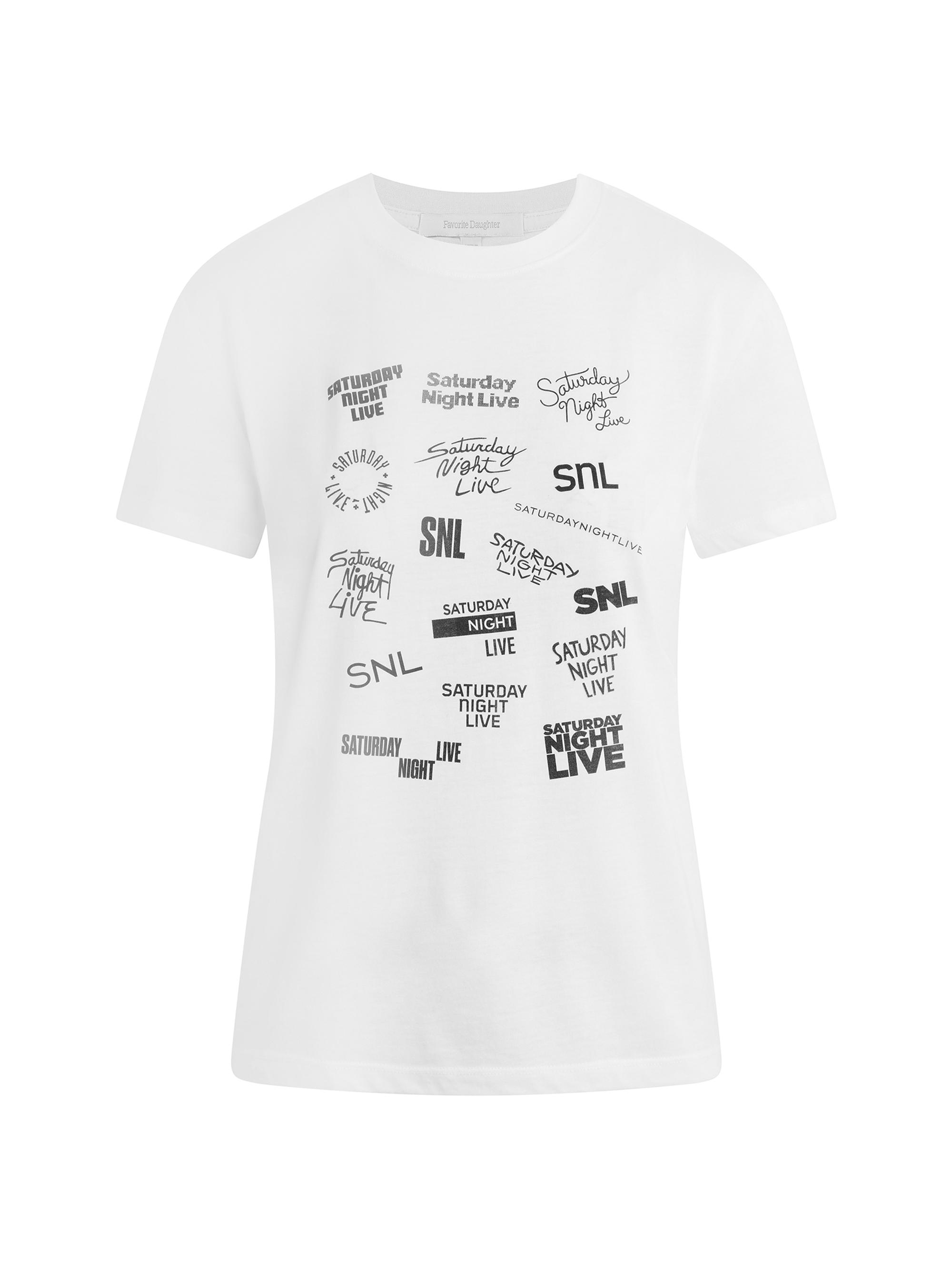 Favorite Daughter Women's  x SNL Logo T-Shirt - White
