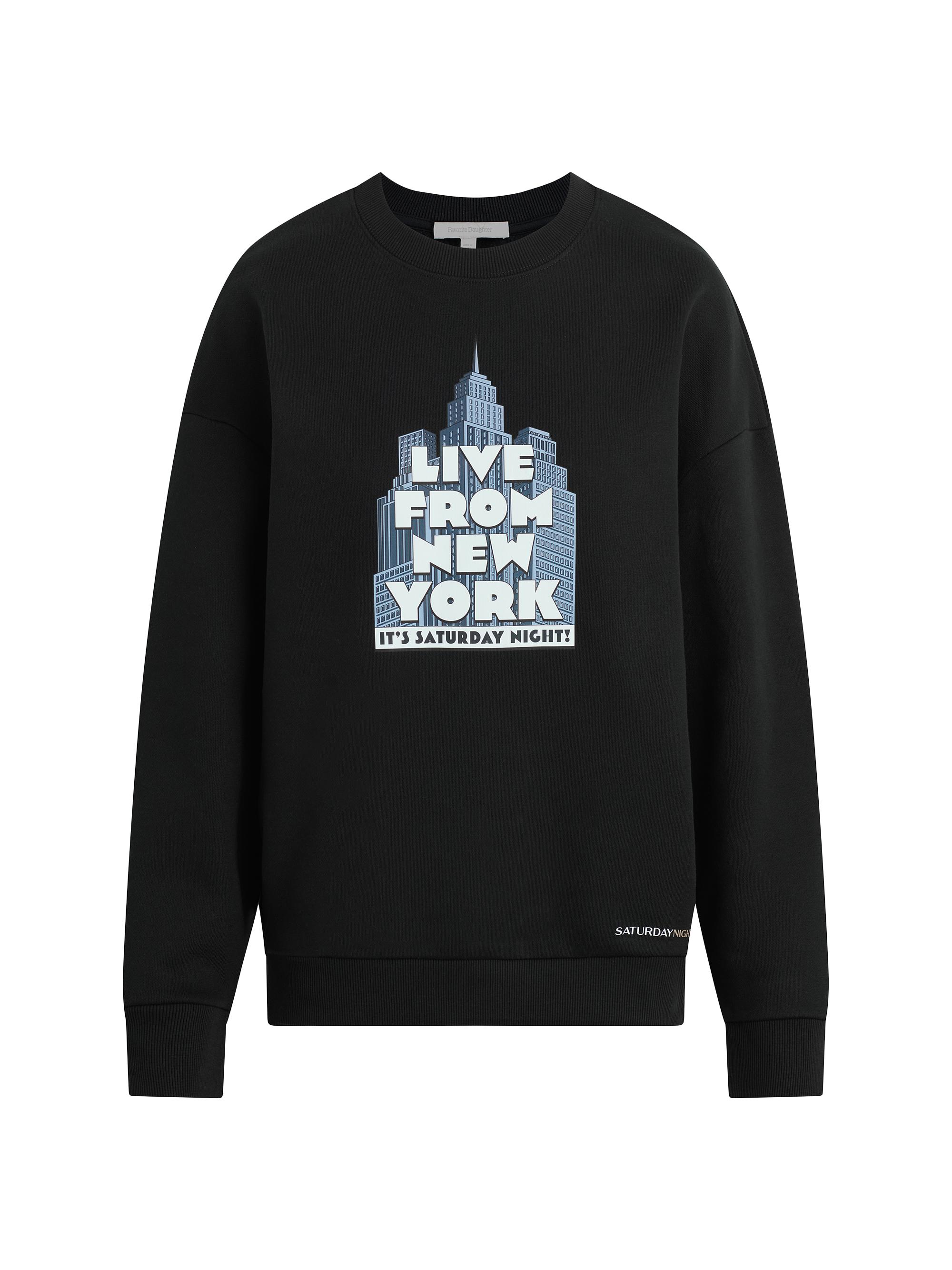 Favorite Daughter Women's  x SNL Live From NY Sweatshirt - Black