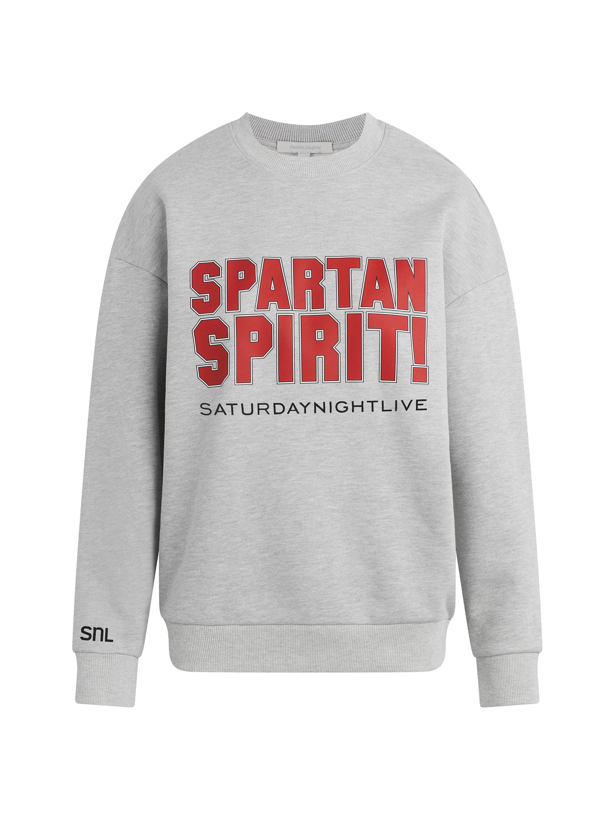 Favorite Daughter Women's The SNL 50 Spartan Spirit Sweatshirt - Heather Grey