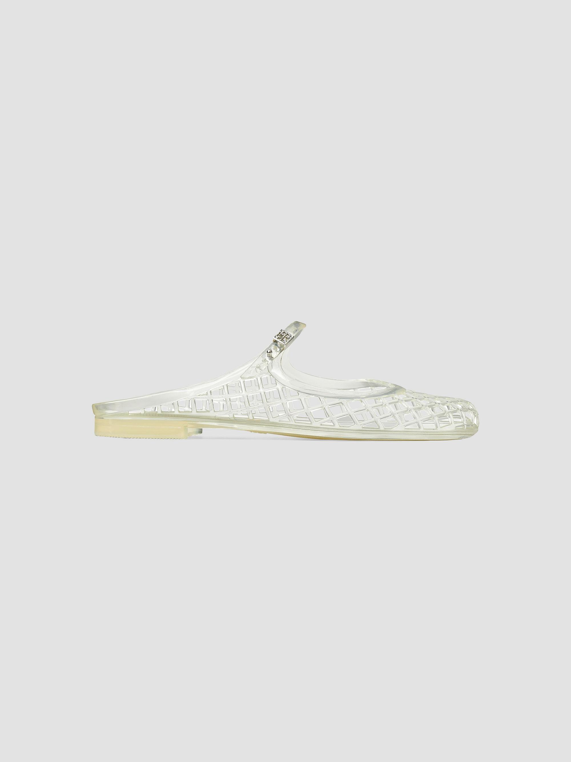 Tory Burch Women's Mellow Jelly Mary Jane Flats - Clear Silver | Thumbnail 5