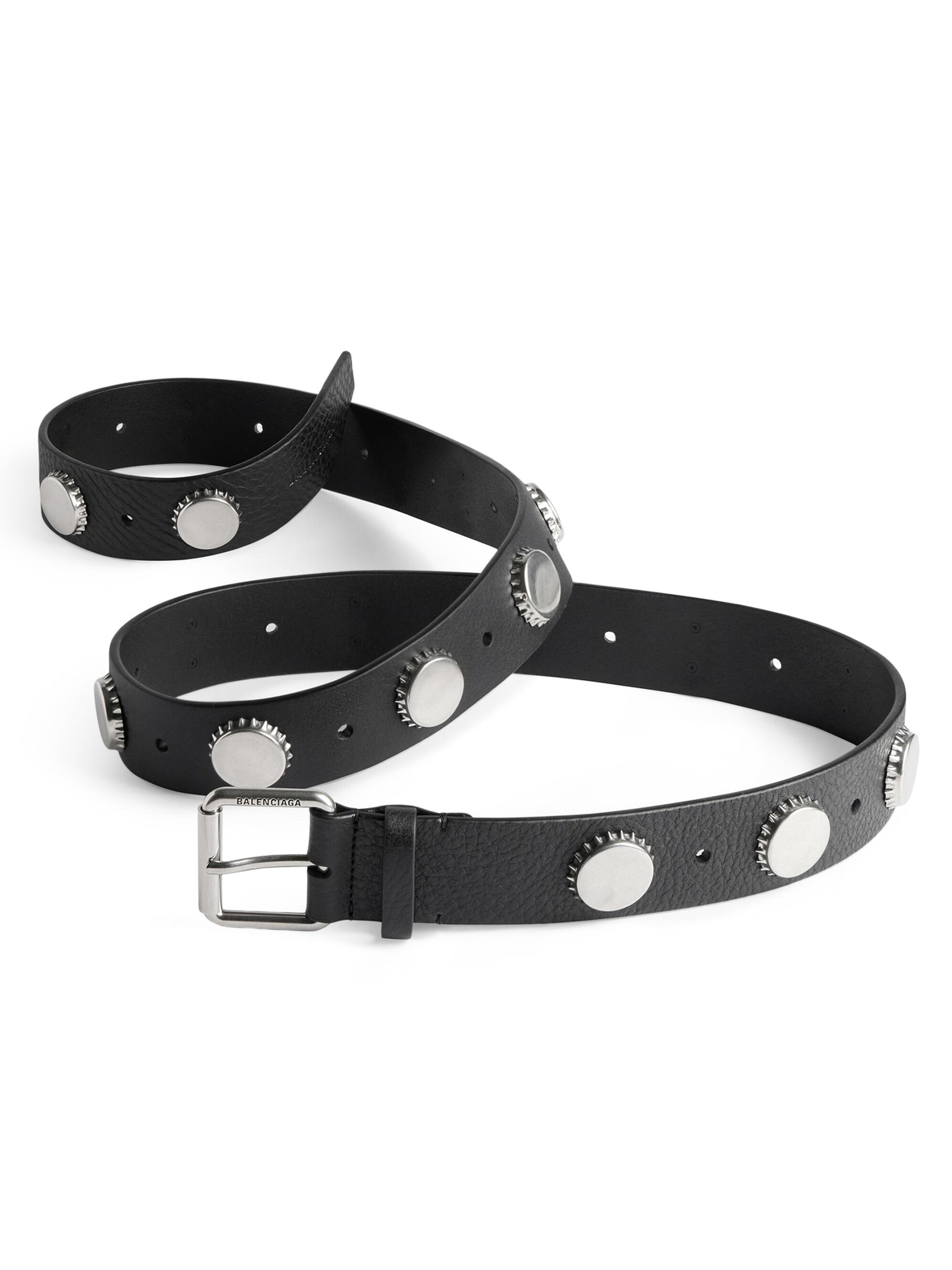 【良品】BALENCIAGA 本革 シルバートーン スタッズ BLACK 38 良品】BALENCIAGA 本革 シルバートーン スタッズ BLACK 38