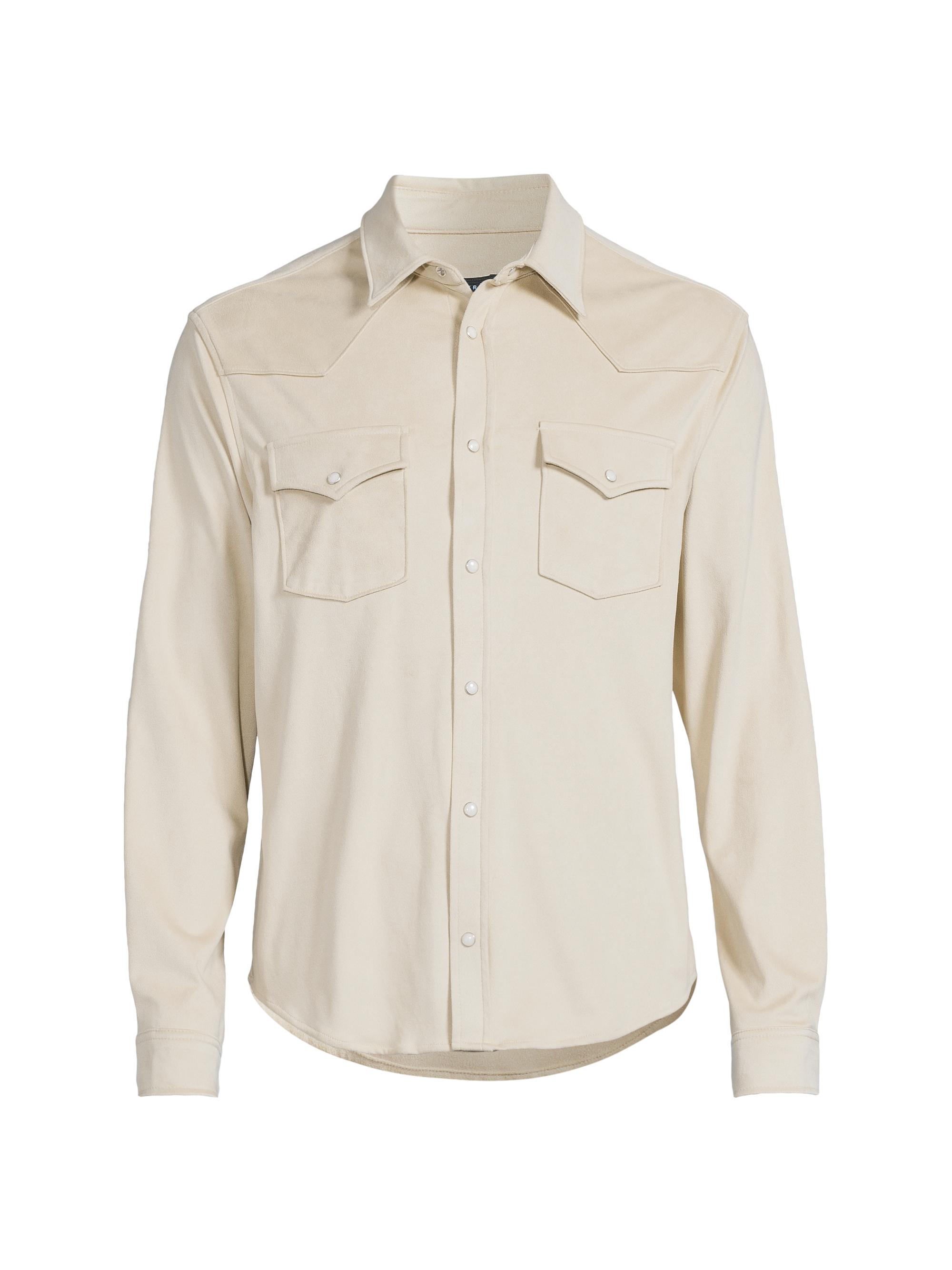 Monfrère Men's Eastwood Western Snap-Front Long Sleeve Shirt - Khaki