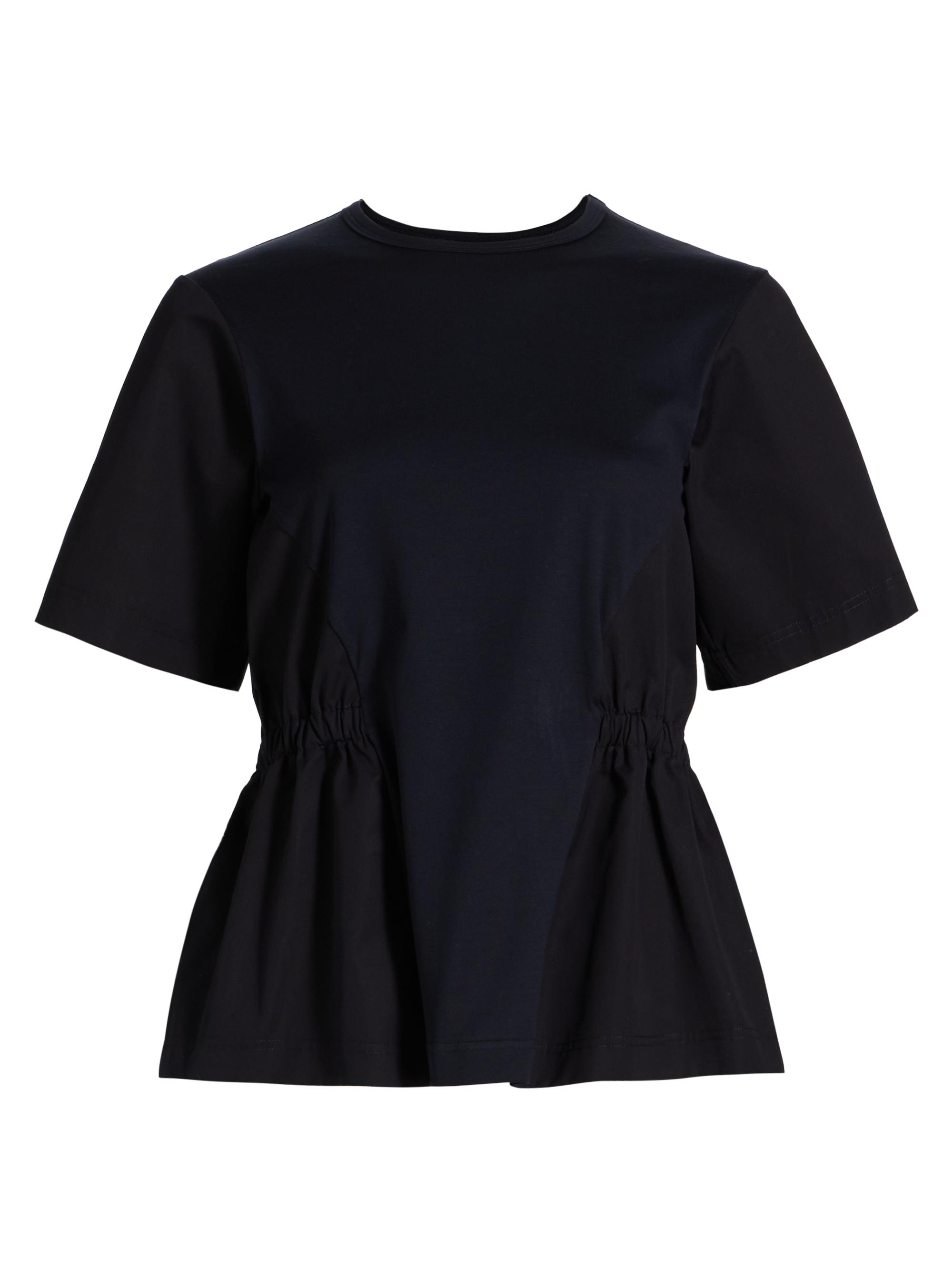 Fabiana Filippi Women's Mix Media Tucked T-Shirt - Blu Notte