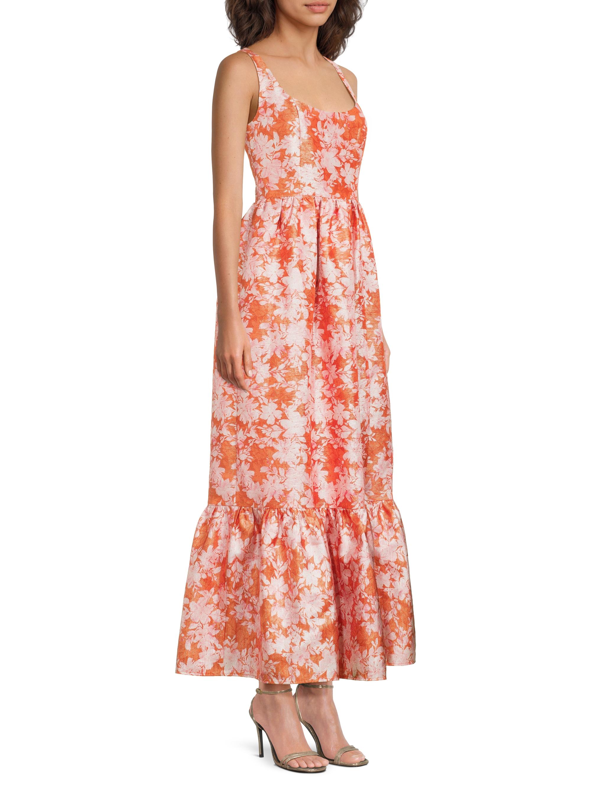 Hutch Beanie Floral Metallic Jacquard Midi-Dress | Saks Fifth Avenue