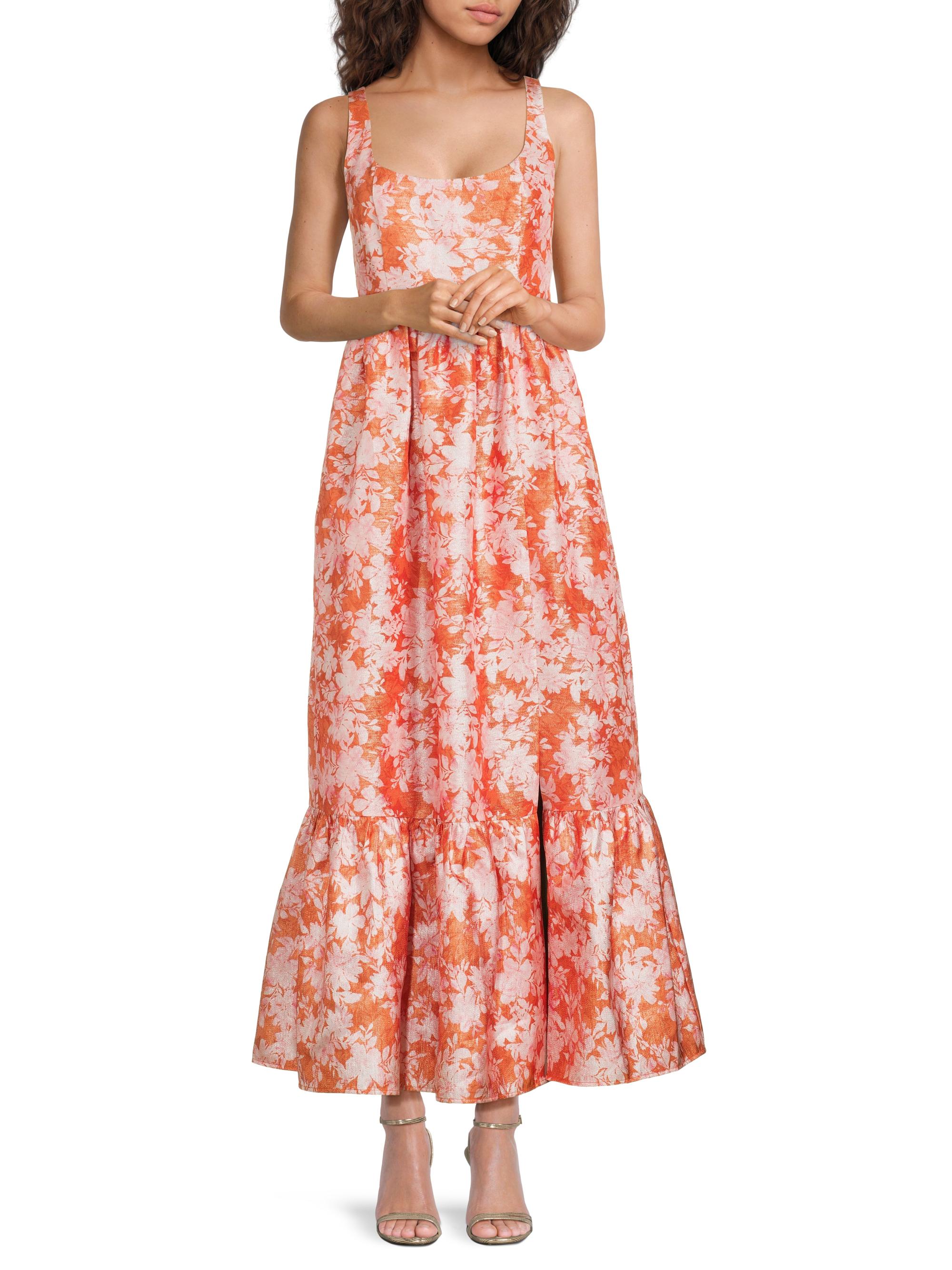 Hutch Beanie Floral Metallic Jacquard Midi-Dress | Saks Fifth Avenue