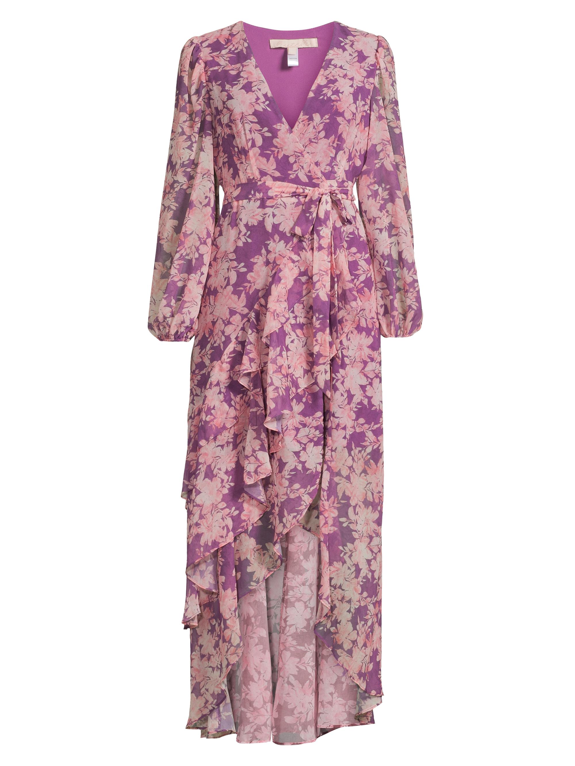 Hutch Women's Sadey Floral Tie-Waist Midi-Dress - Purple Vintage