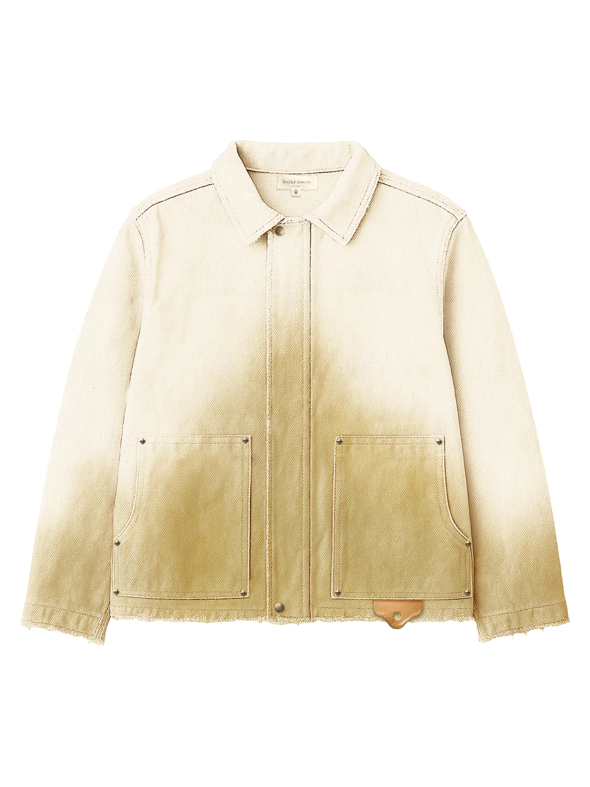 Untitled Artworks Men's Destroy and Rebuild Cotton Oversized Workwear Jacket - Cream