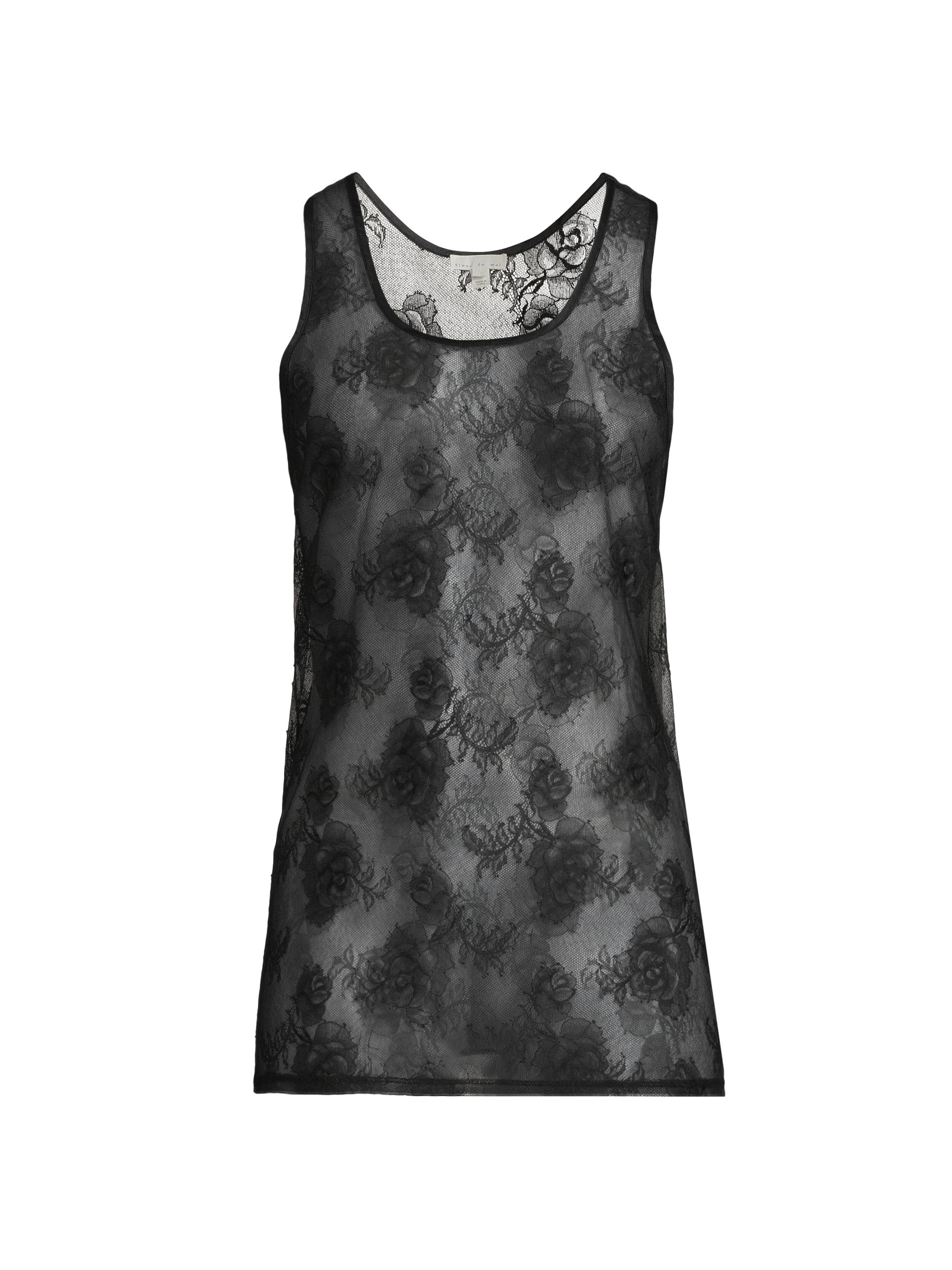 Fleur du Mal Women's Bouquet Floral Lace Tank Top - Black
