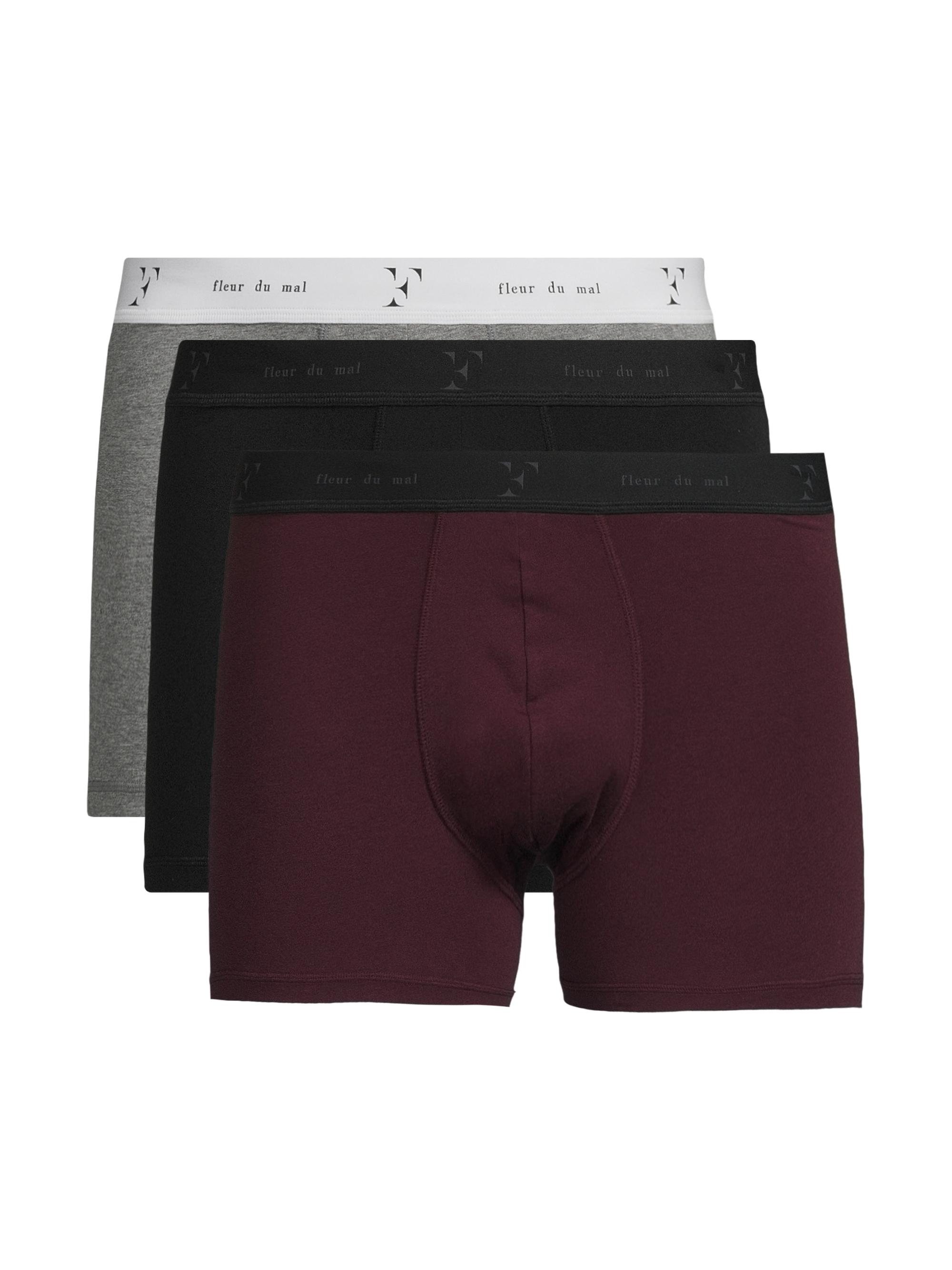 Fleur du Mal Men's Three-Pack Logo Stretch-Cotton Boxer Set