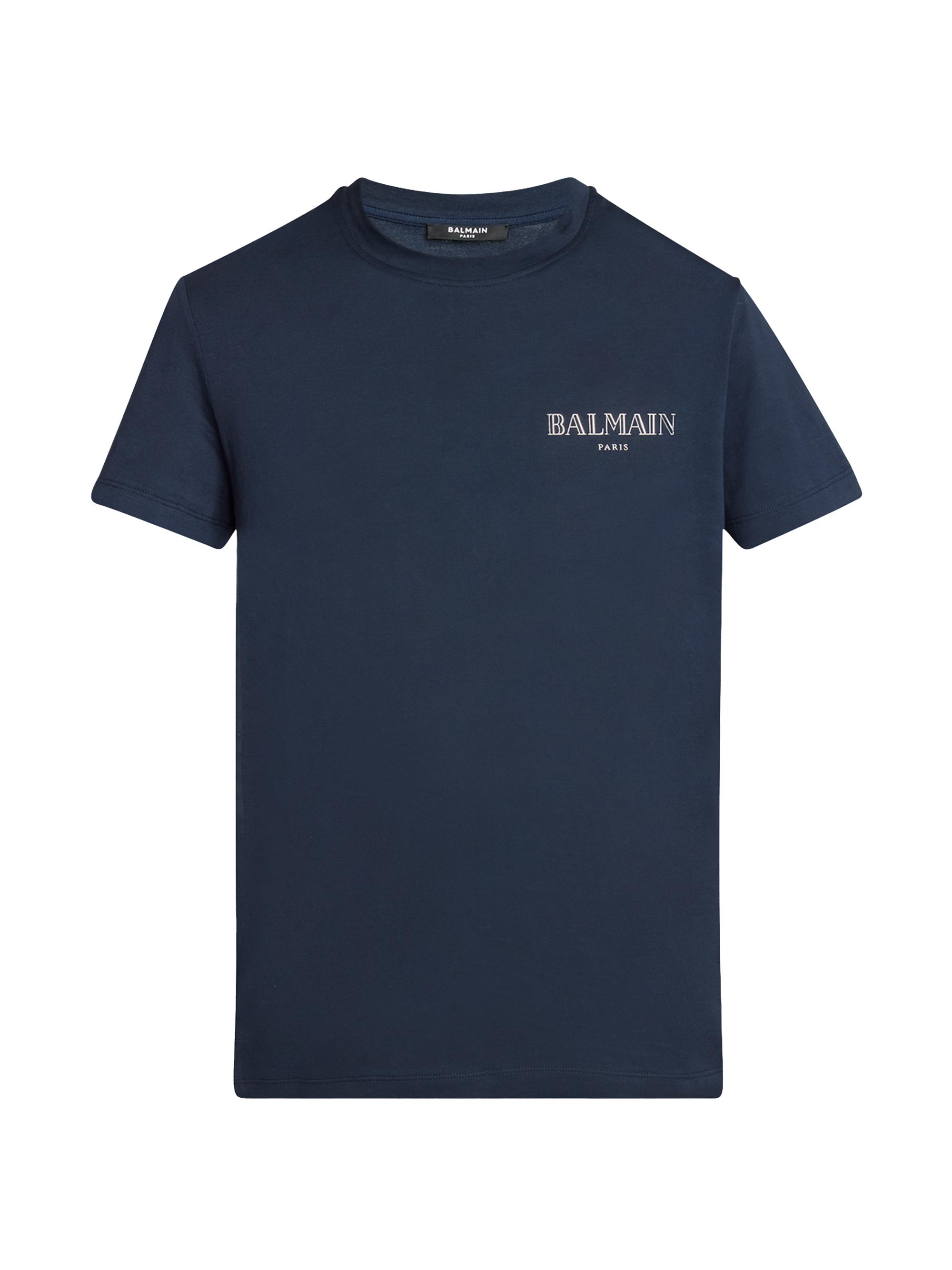 Balmain Men's Logo Cotton T-Shirt - Marine