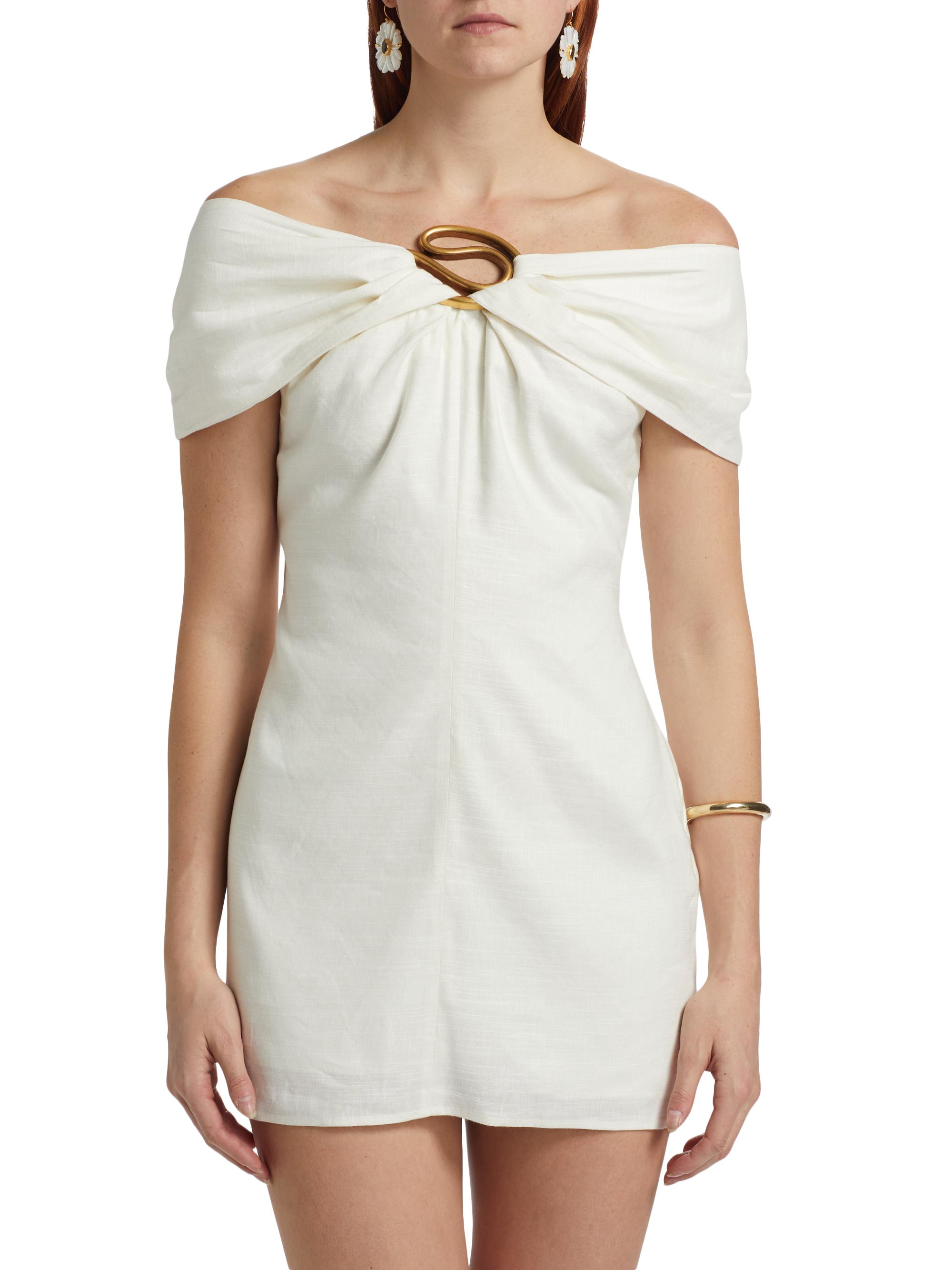knee length dresses for ladies Sunshower Flowy Linen Dress main image 1