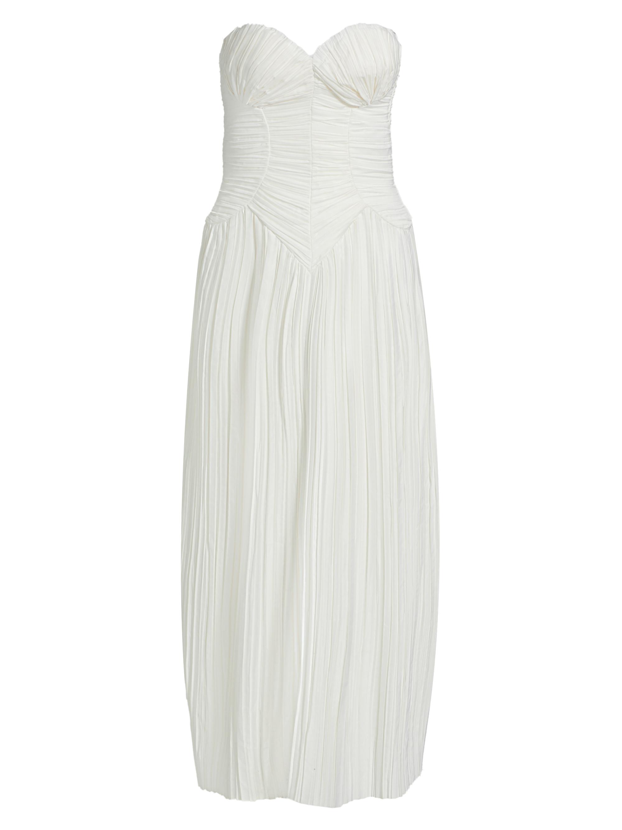 Cult Gaia Ashika Pleated Strapless Gown | Saks Fifth Avenue