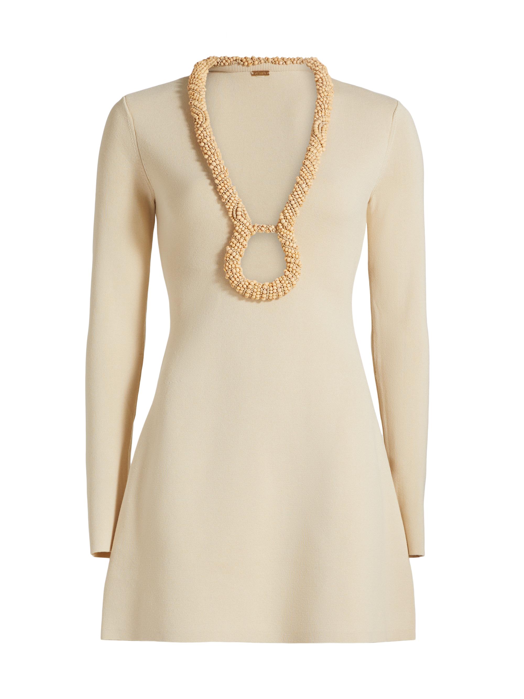 Cult Gaia Women's Zev Beaded Knit Minidress - Beach