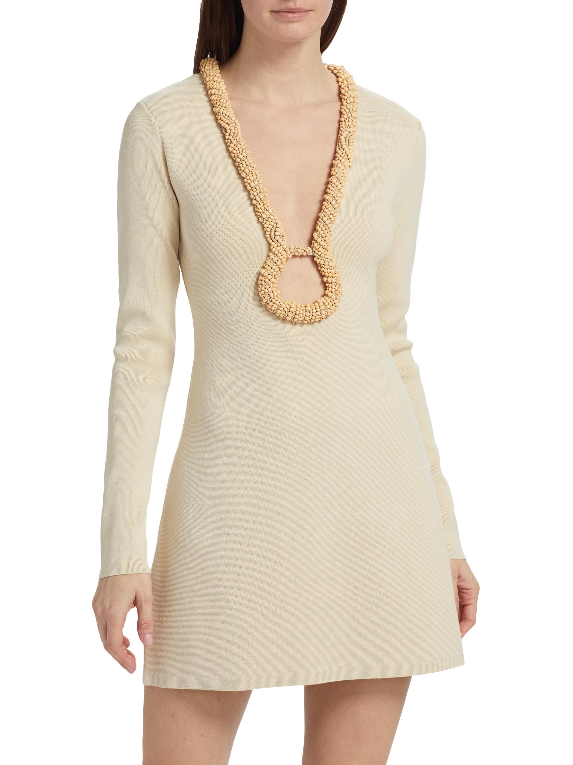 Cult Gaia Zev Beaded Knit Minidress | Saks Fifth Avenue