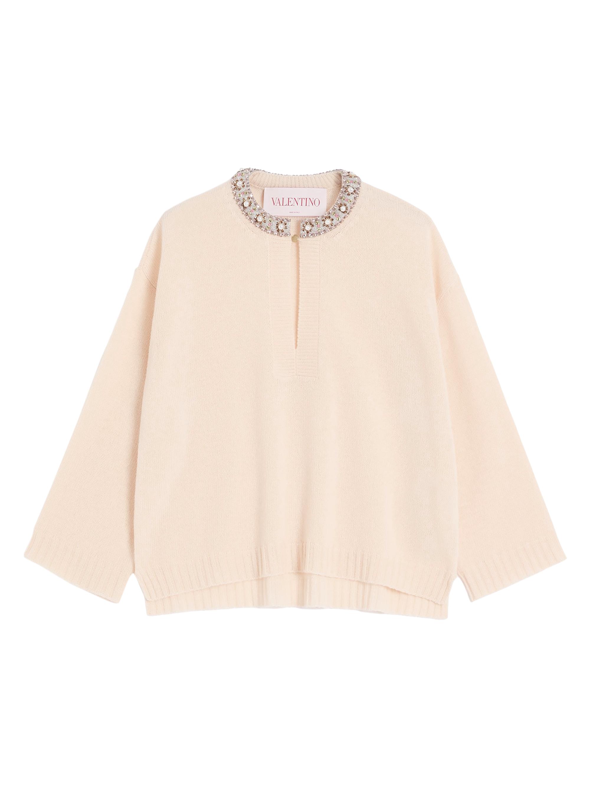 Valentino Garavani Women's Embroidered Wool Sweater - Birch