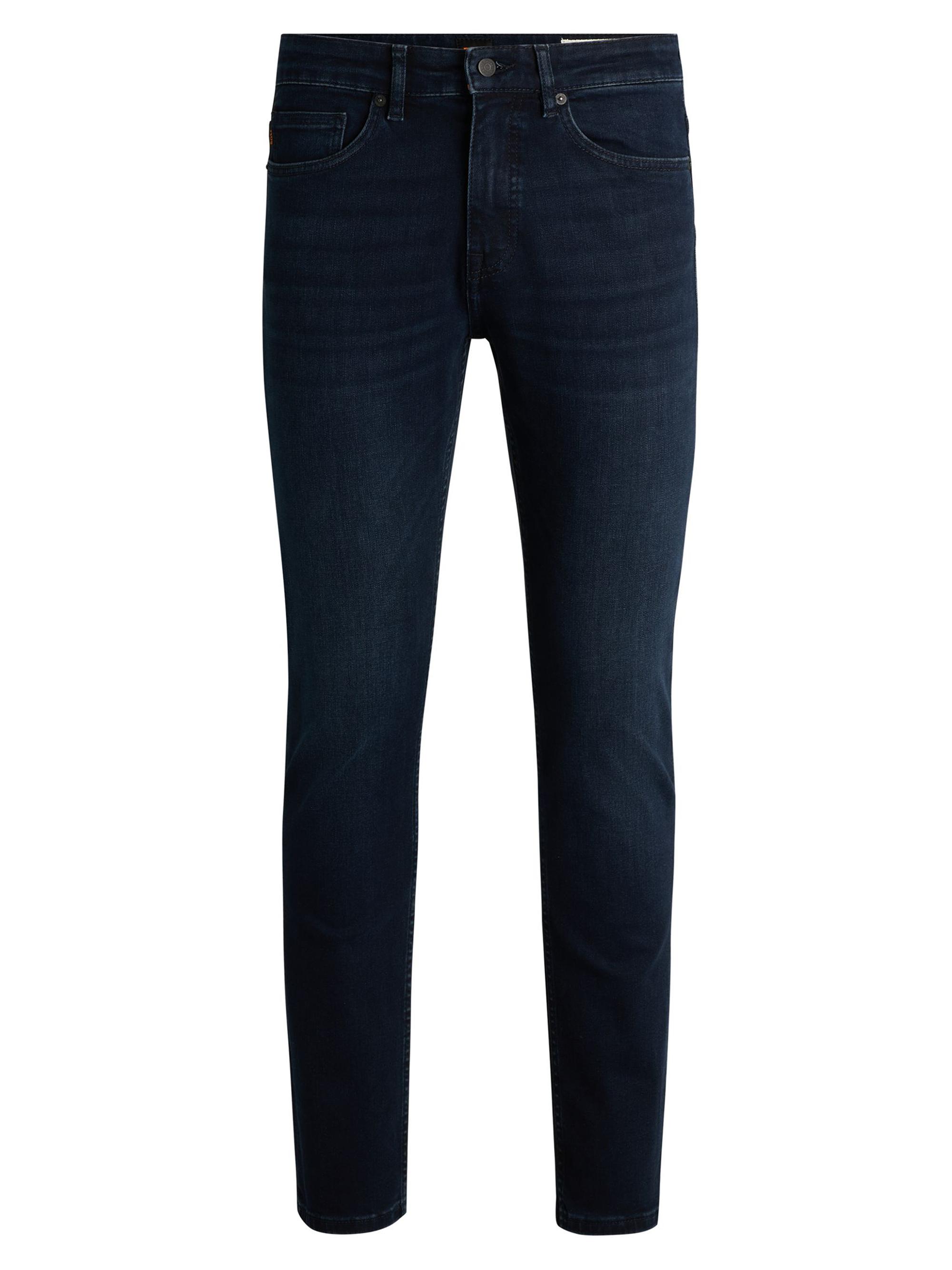 BOSS Men's Delaware Slim-Fit Jeans in Soft-Motion Denim - Dark Blue
