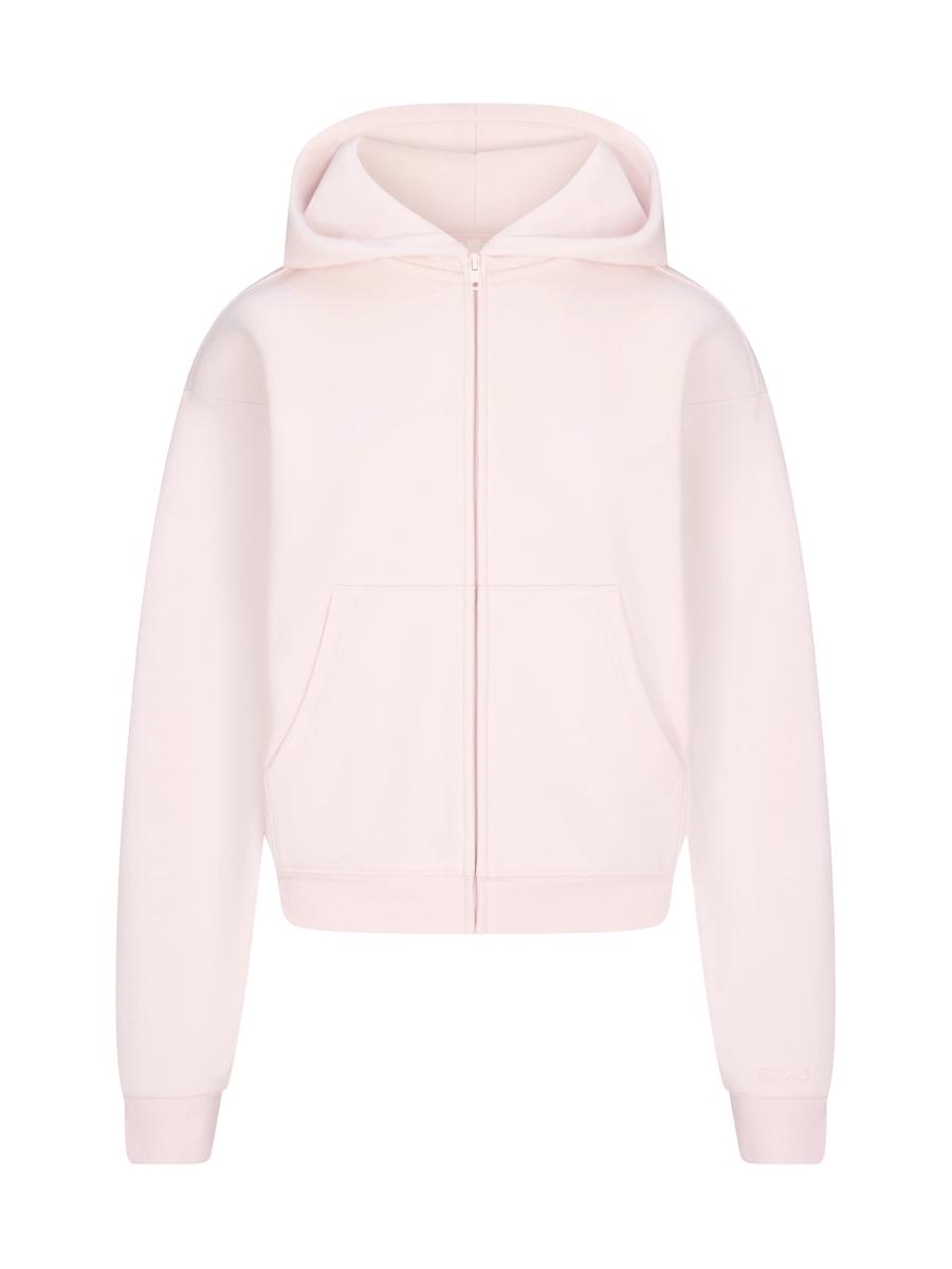 SKIMS Cotton Fleece Zip-Up Hoodie | Saks Fifth Avenue